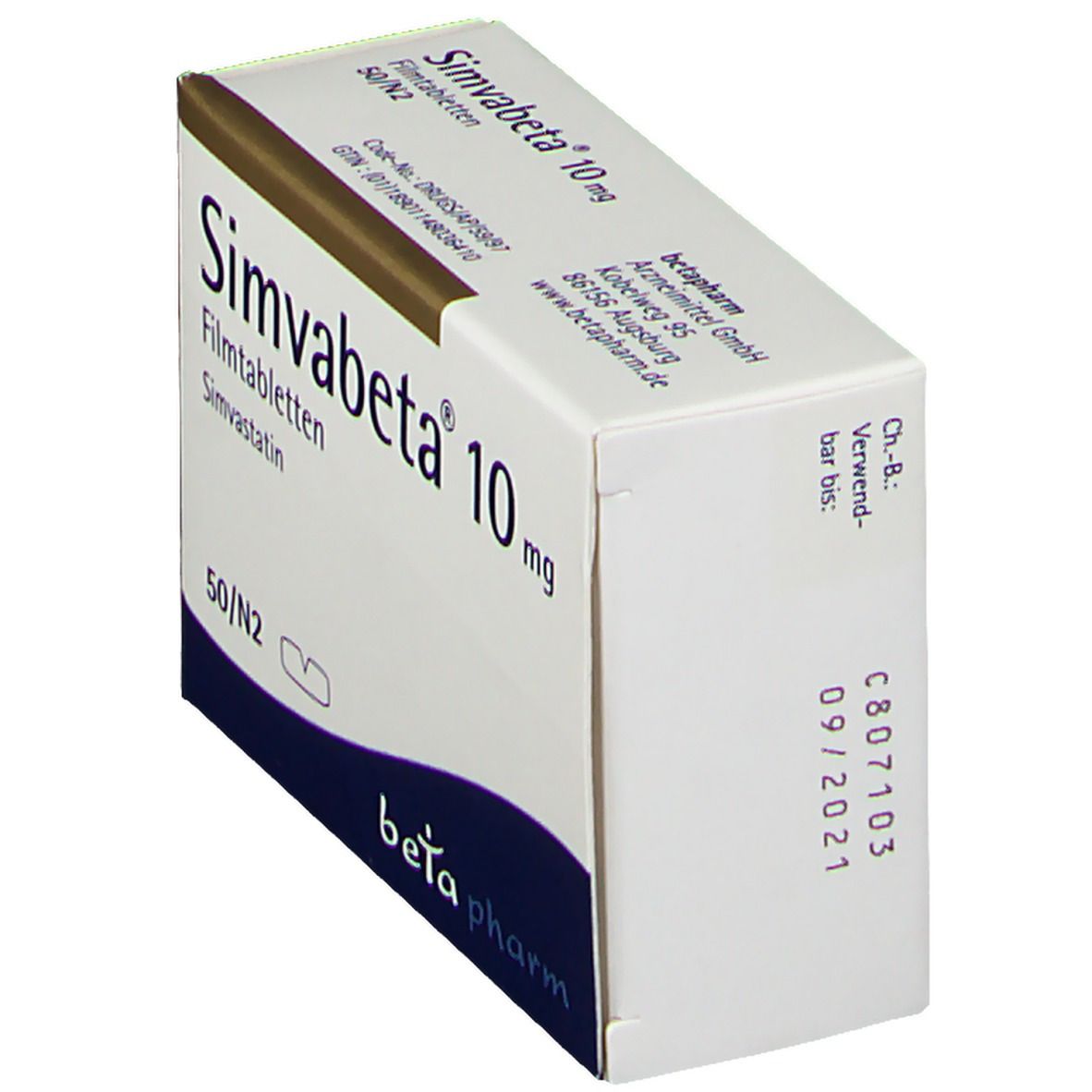 Simvabeta 10 mg Filmtabletten 50 St