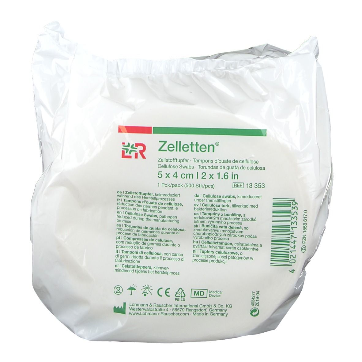 Zelletten Tupfer gerollt steril 5x4cm 500 St - Shop Apotheke