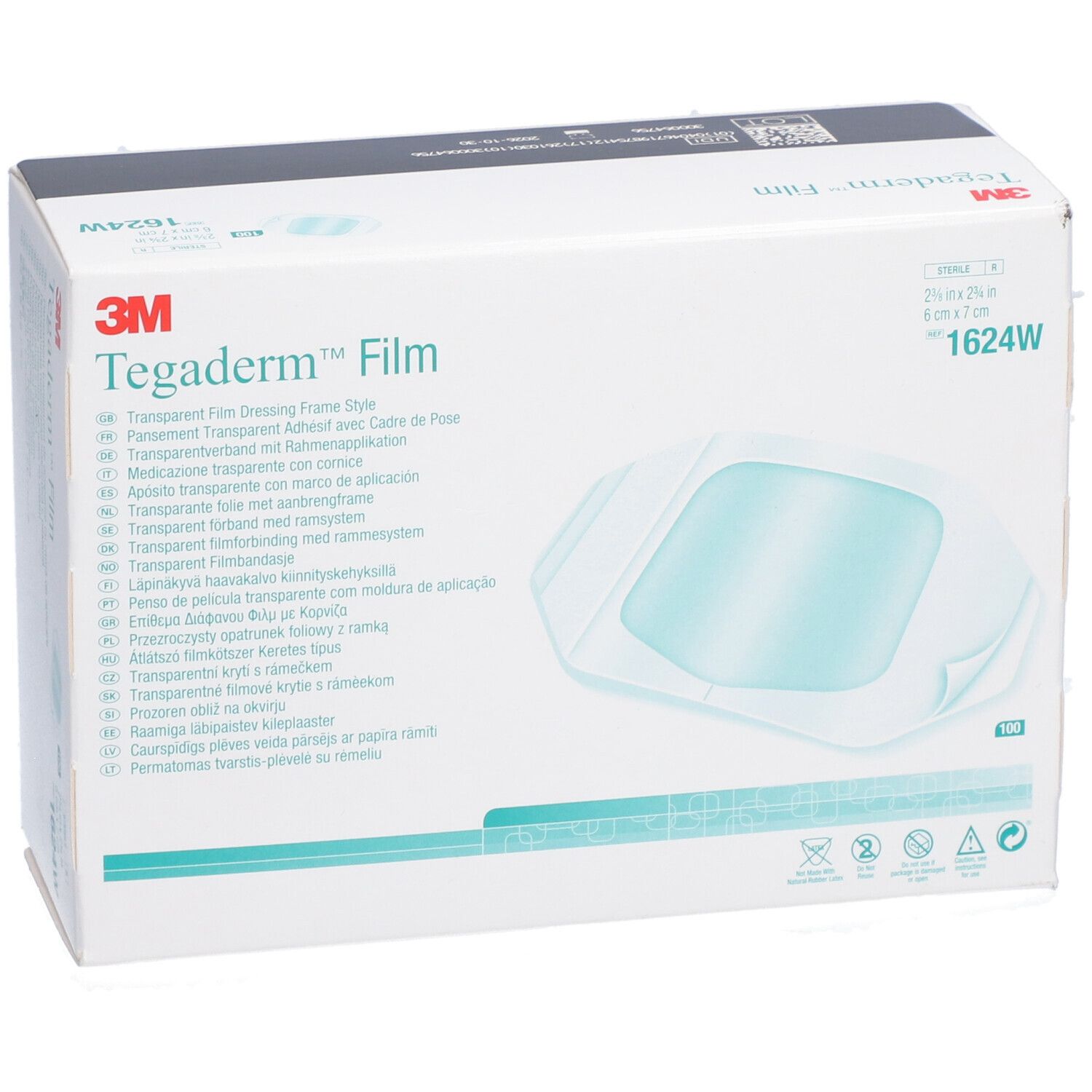3M™ Tegaderm™ Film Transparentverband mit Rahmenapplikation 6 x 7 cm