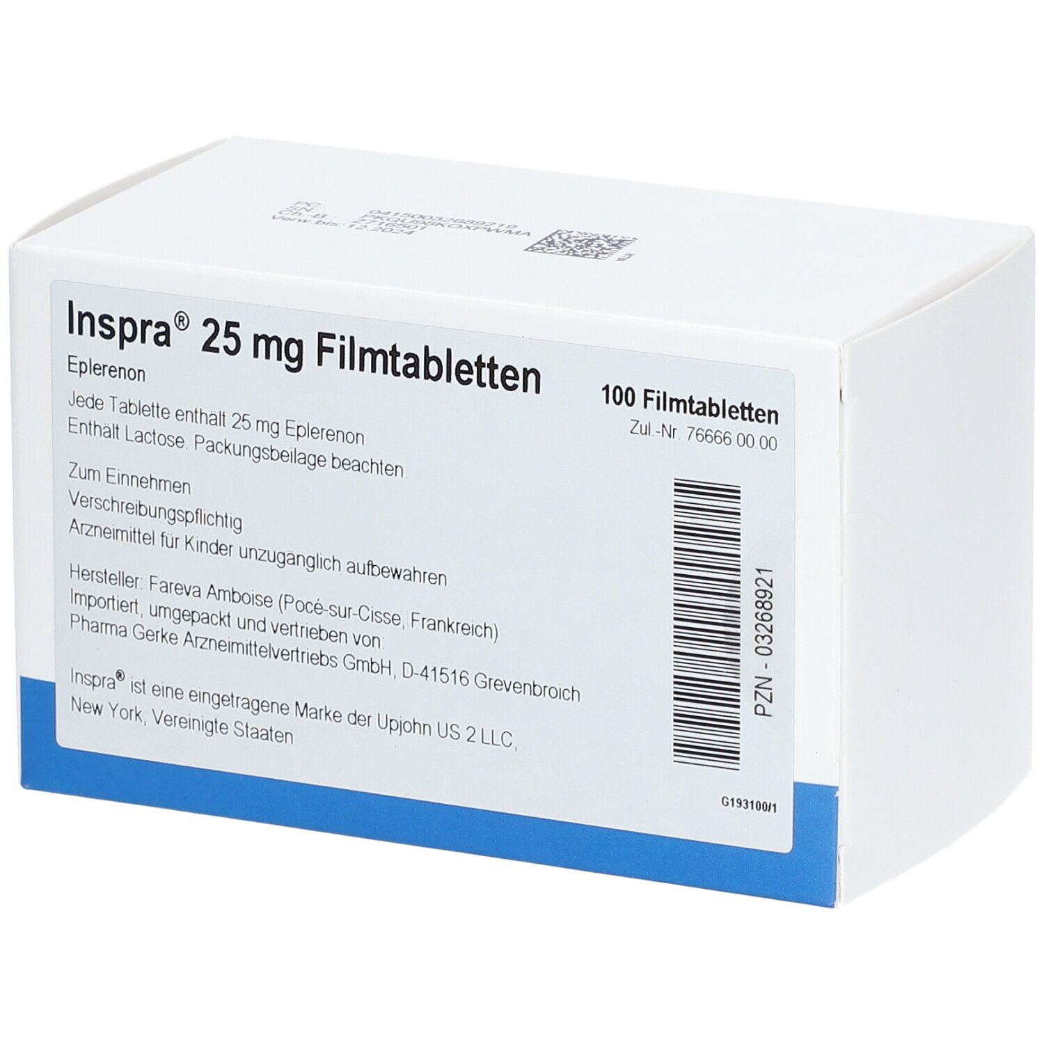 Inspra 25 mg Filmtabletten 100 St