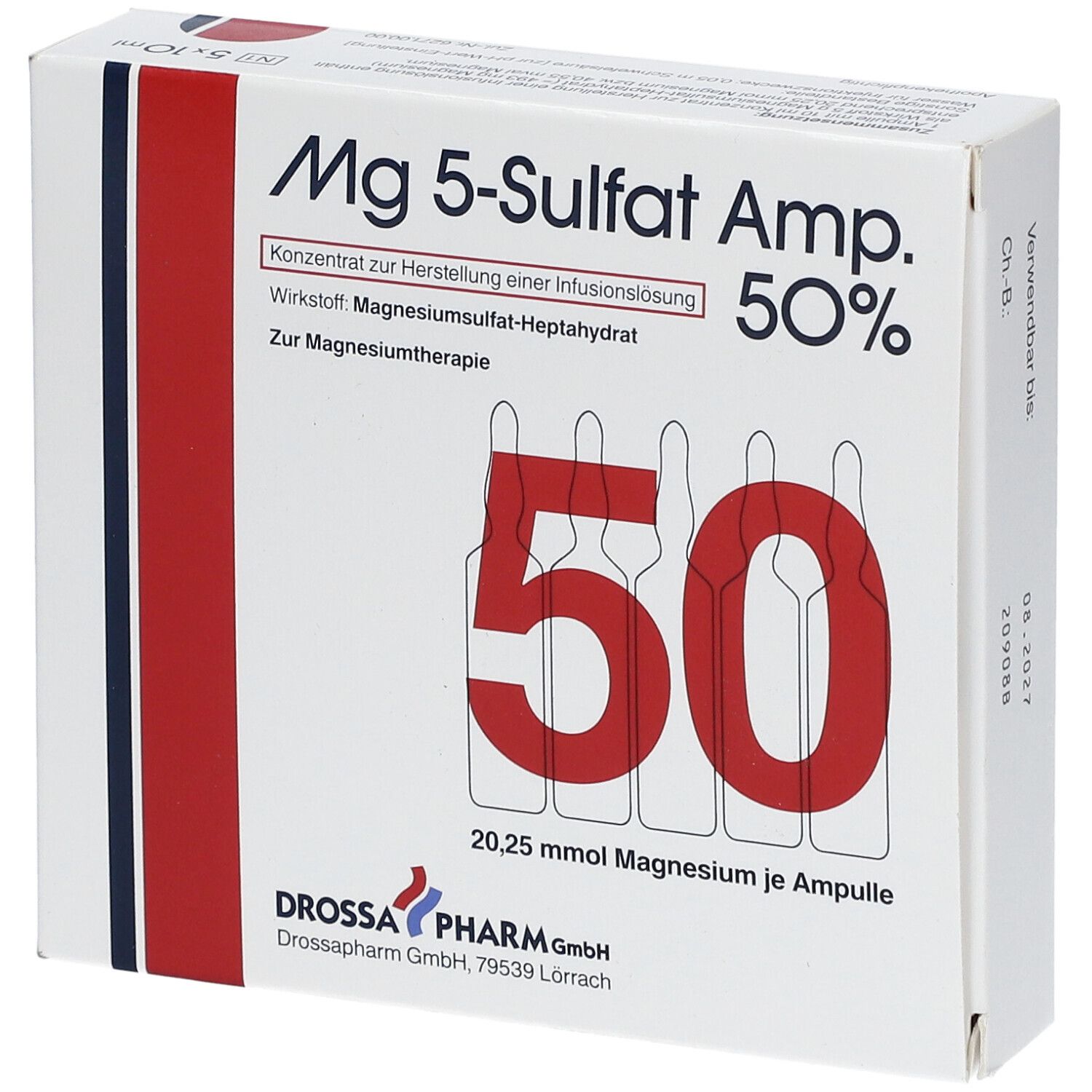 MG 5 Sulfat Ampulle 50% Infusionslösungskonzentrat