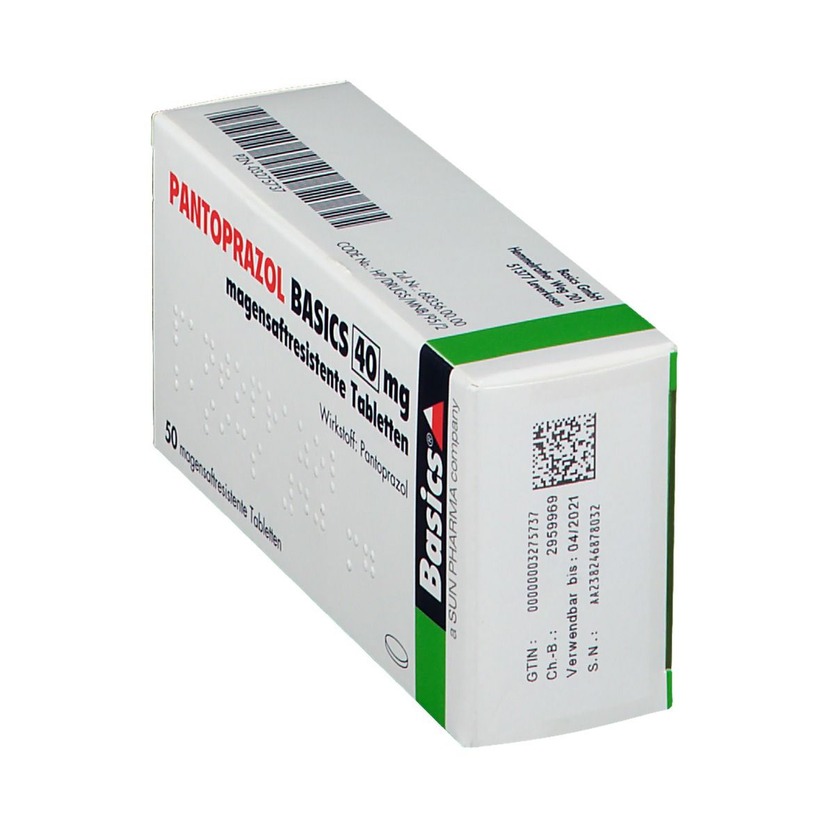 PANTOPRAZOL Basics 40 mg magensaftres. Tabletten