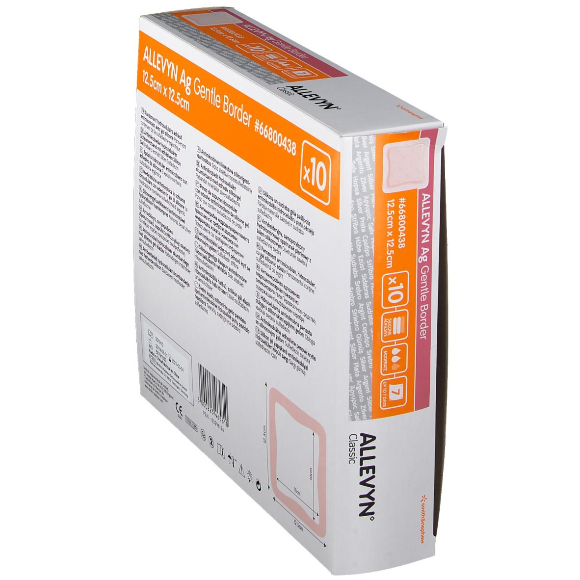 ALLEVYN® Ag Gentle Border 12,5x12,5cm steril