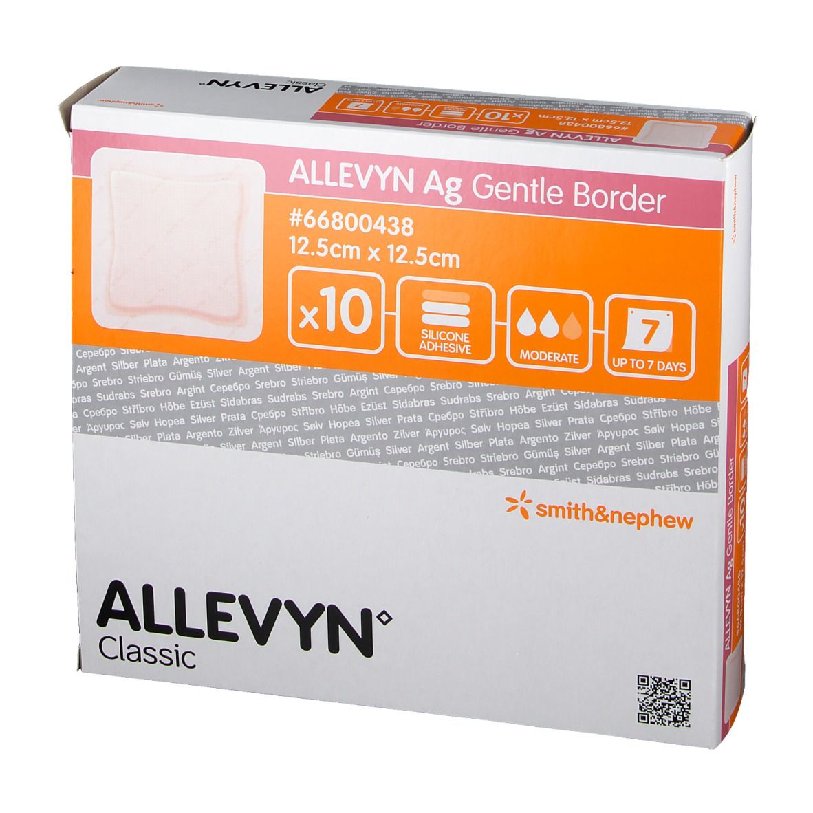 ALLEVYN® Ag Gentle Border 12,5x12,5cm steril