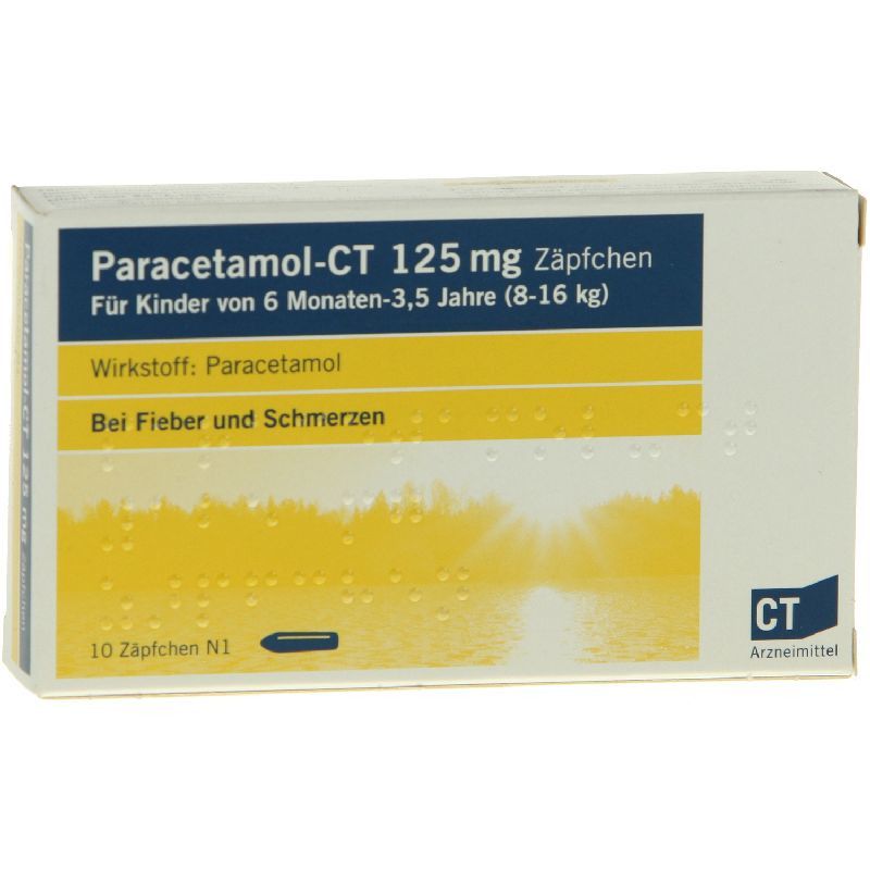 PARACETAMOL-CT 125 mg Säuglingssuppositorien