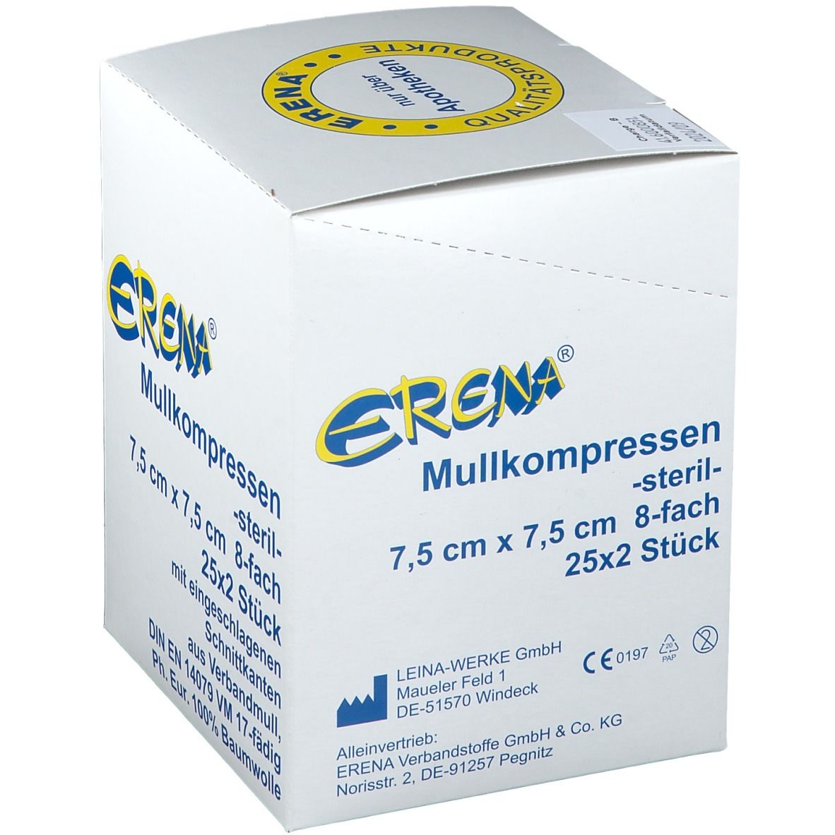 Erena Steril Mullkompresse 7,5x7