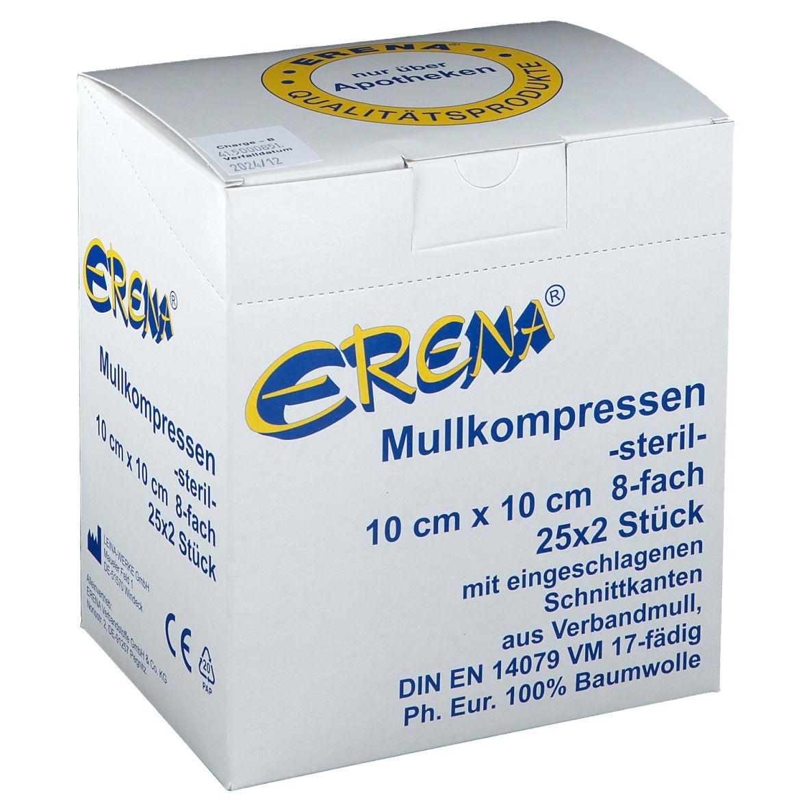 Erena® Mullkompressen 10 x 10 cm steril 8-fach