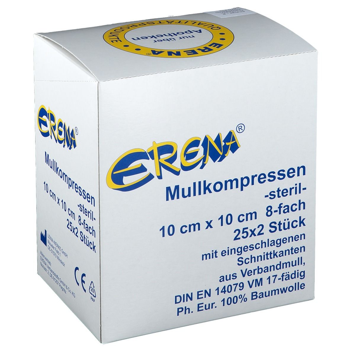 Erena® Mullkompressen 10 x 10 cm steril 8-fach