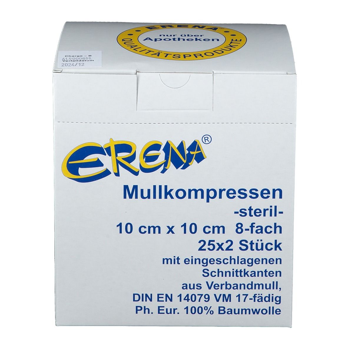 Erena® Mullkompressen 10 x 10 cm steril 8-fach