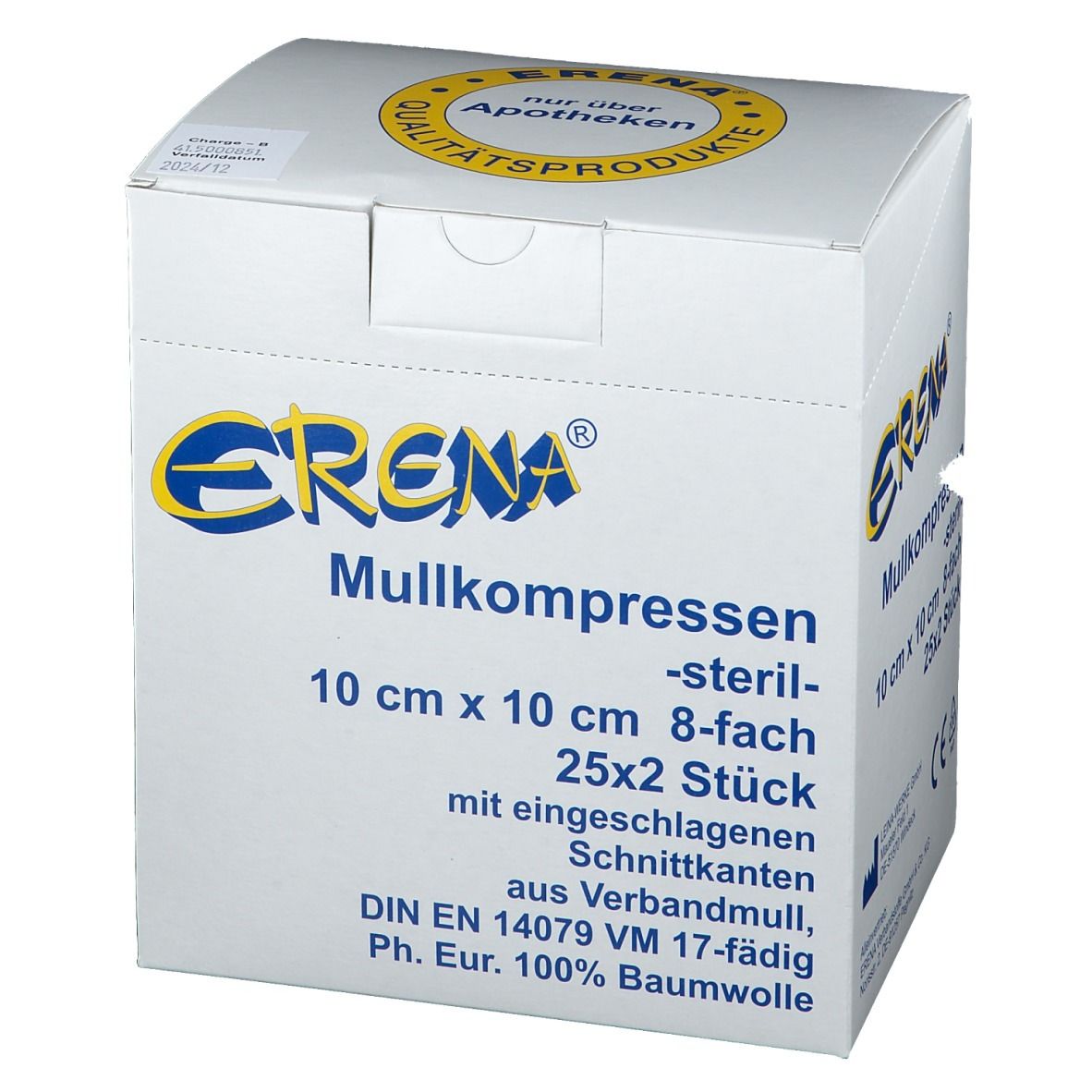 Erena® Mullkompressen 10 x 10 cm steril 8-fach