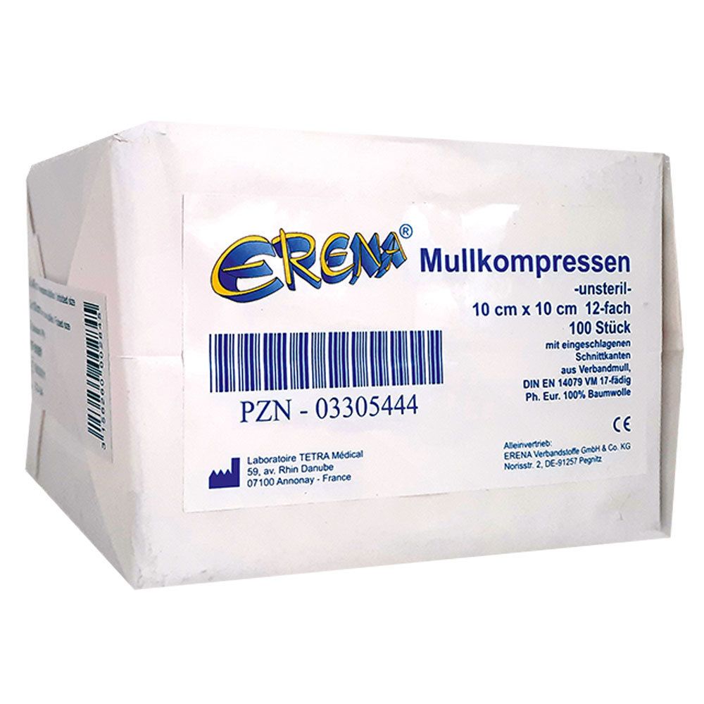 Erena® Mullkompressen 12fach 10 x 10 cm unsteril