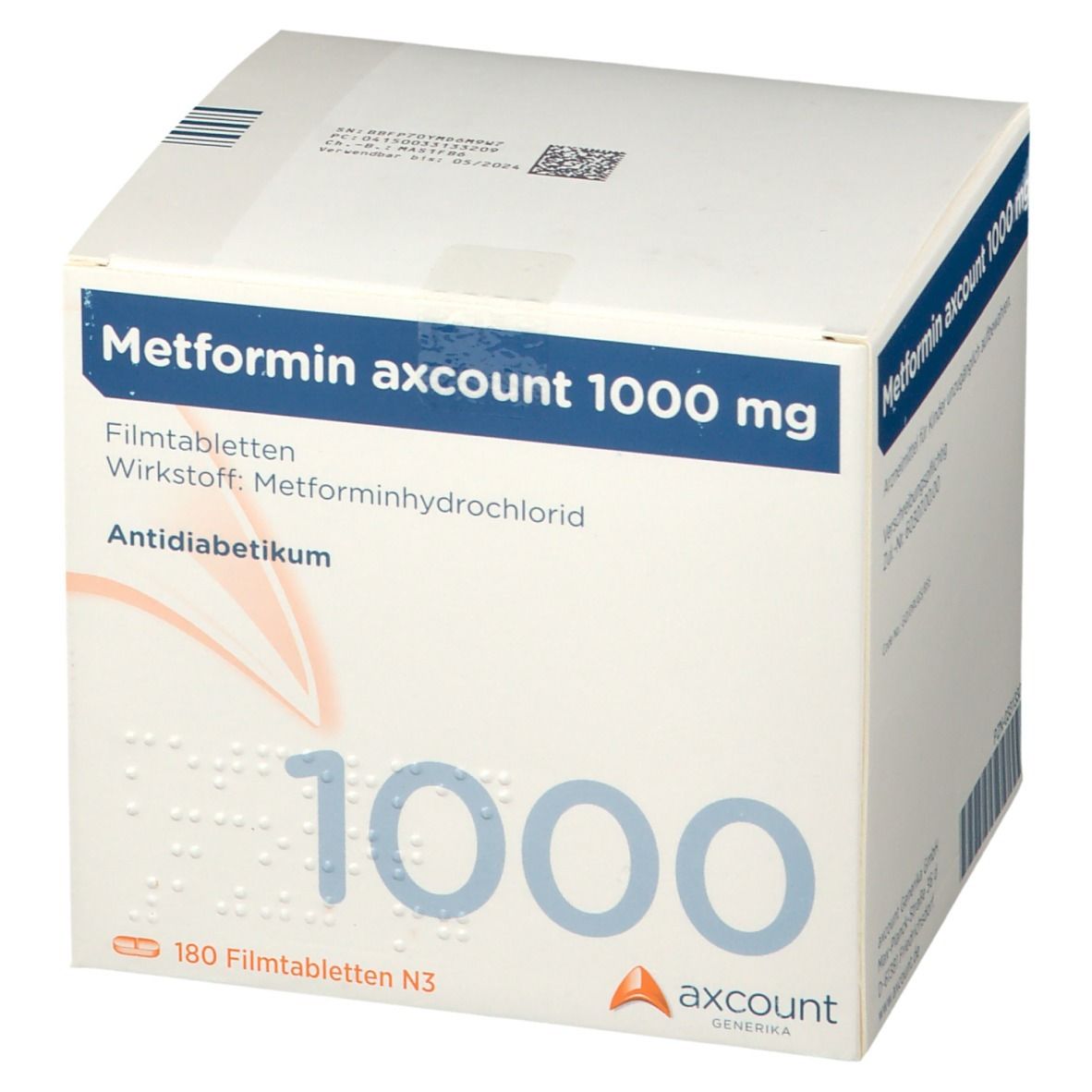 Metformin axcount 1000 mg