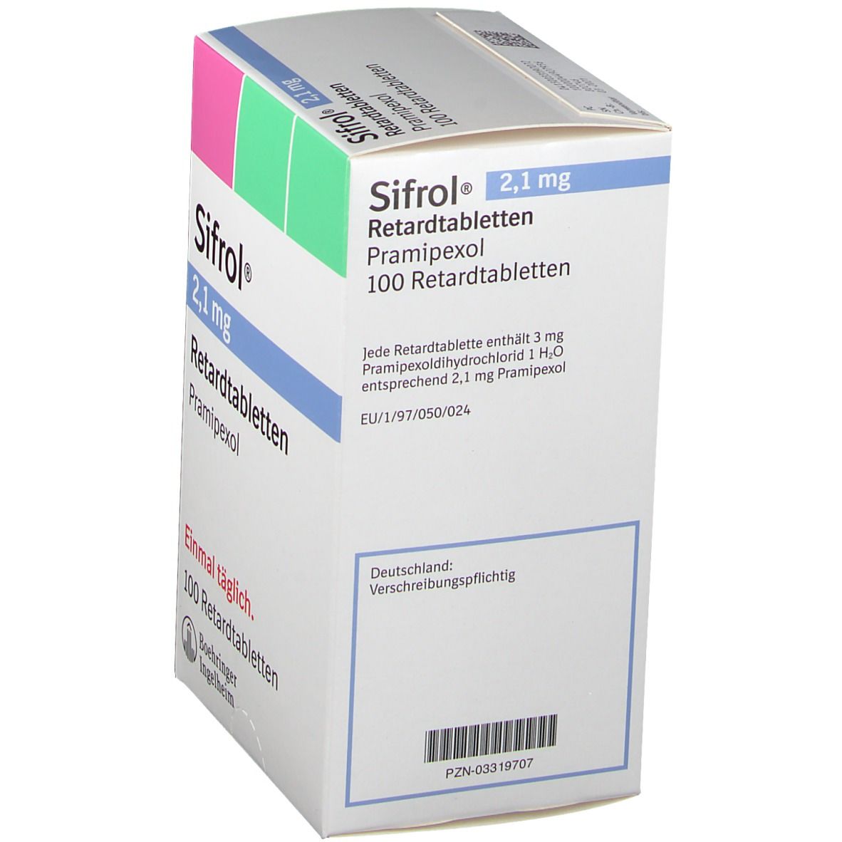 Sifrol 2,1 mg Retardtabletten 100 St Retard-Tabletten