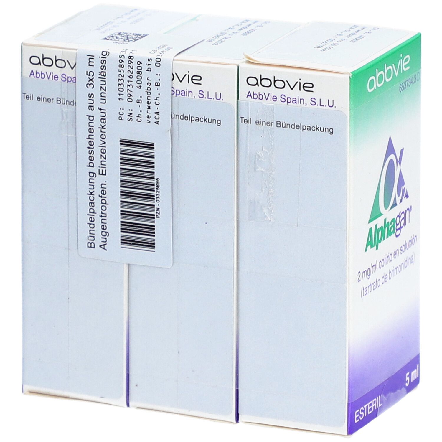 Alphagan 0,2% m/V 2 mg/ml Augentropfen 3x5 ml