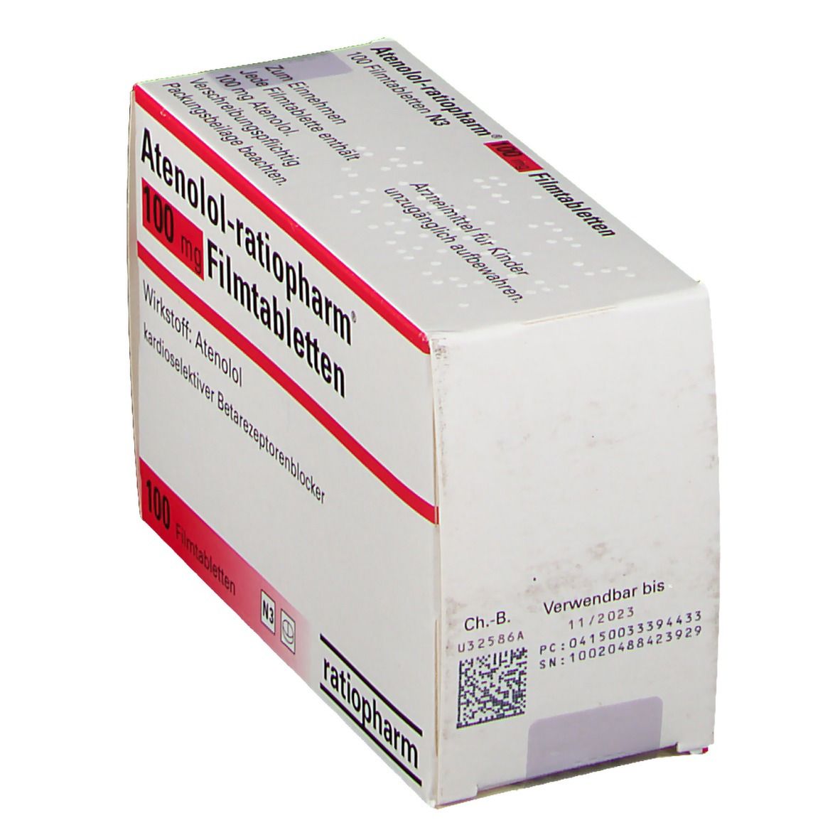 ATENOLOL-ratiopharm 100 mg Filmtabletten St