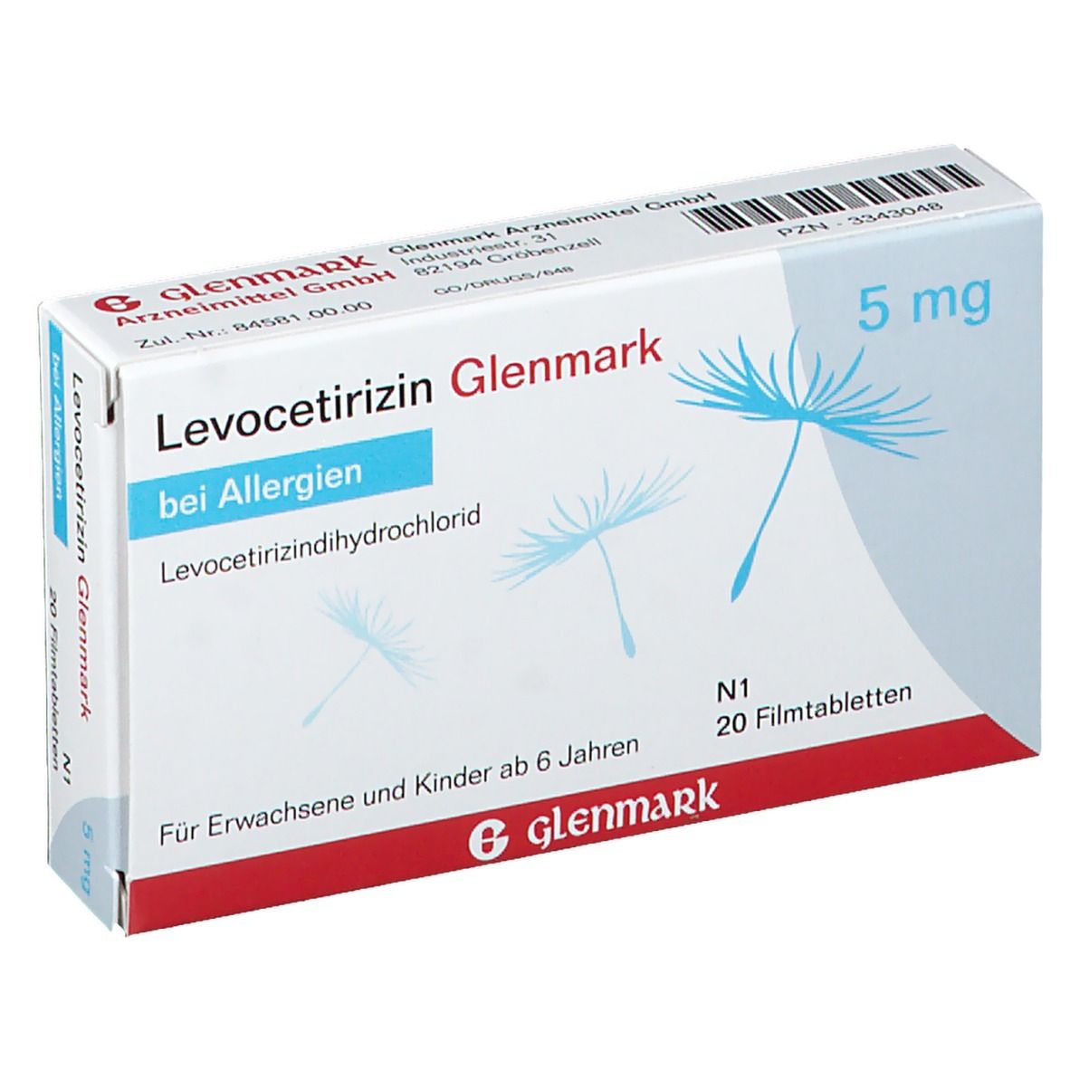 Levocetirizin Glenmark 5 mg