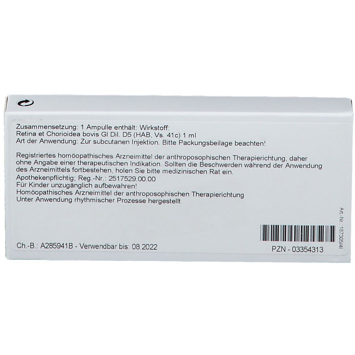 Retina ET Chorioidea GL D 5 Ampullen 10x1 ml