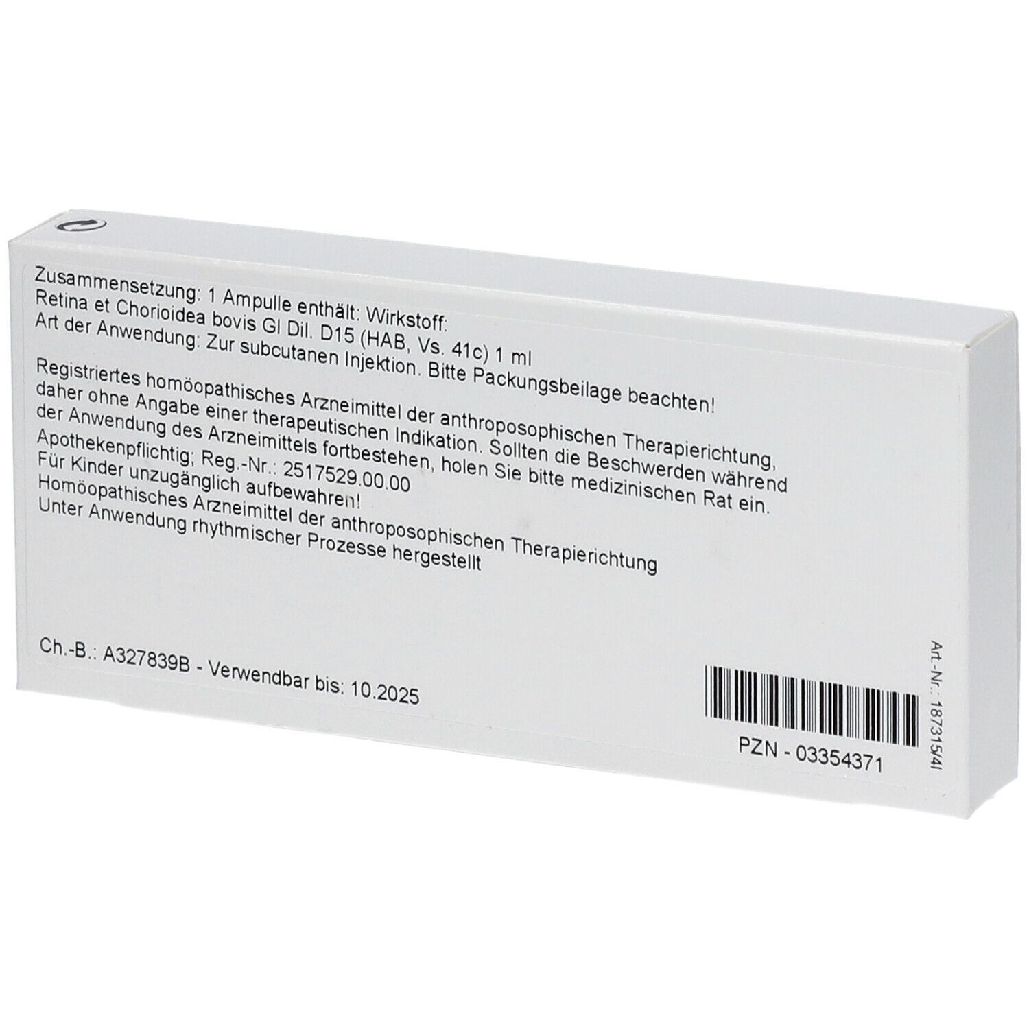 WALA® Retina et Chorioidea Gl D 15