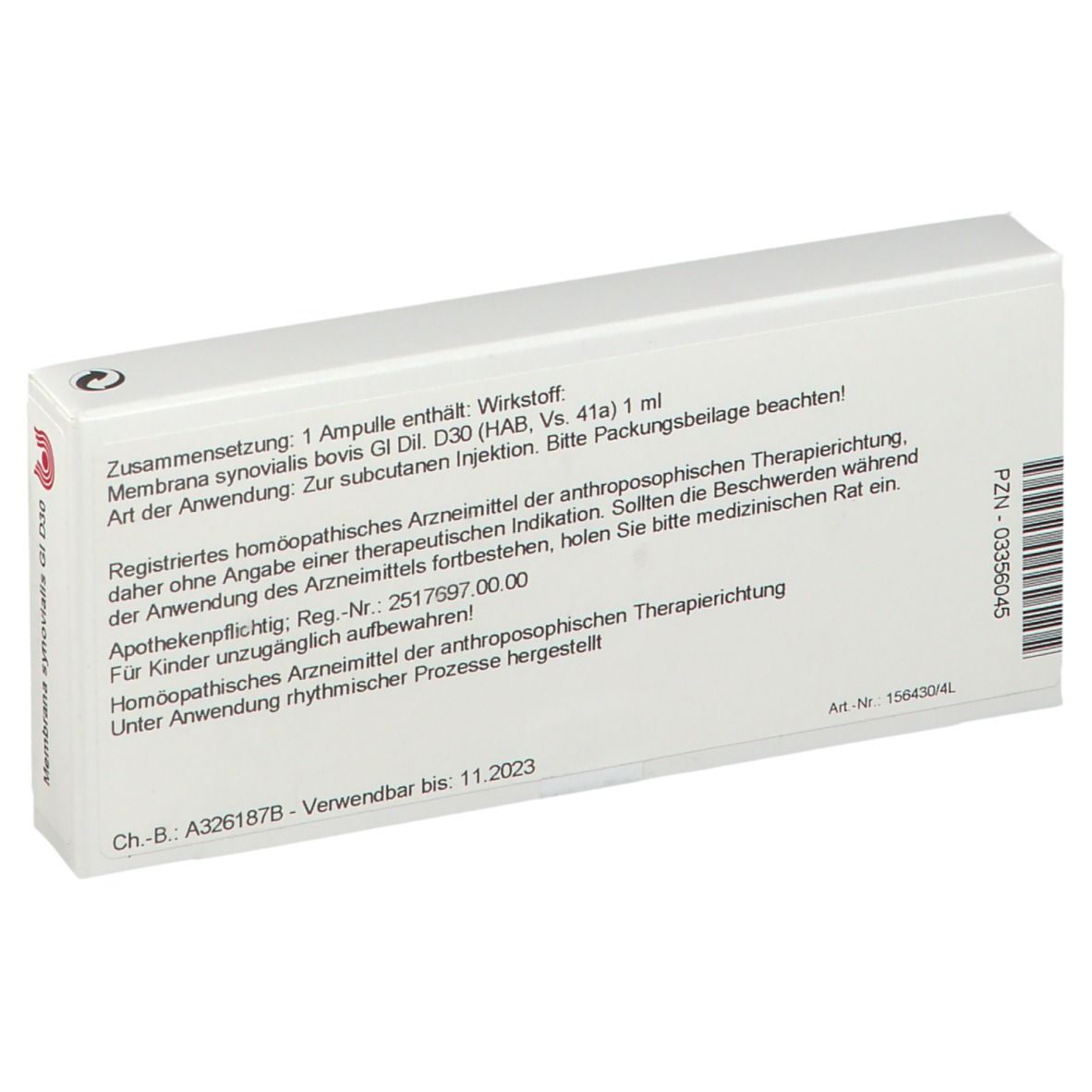 WALA® Membrana synovialis Gl D 30