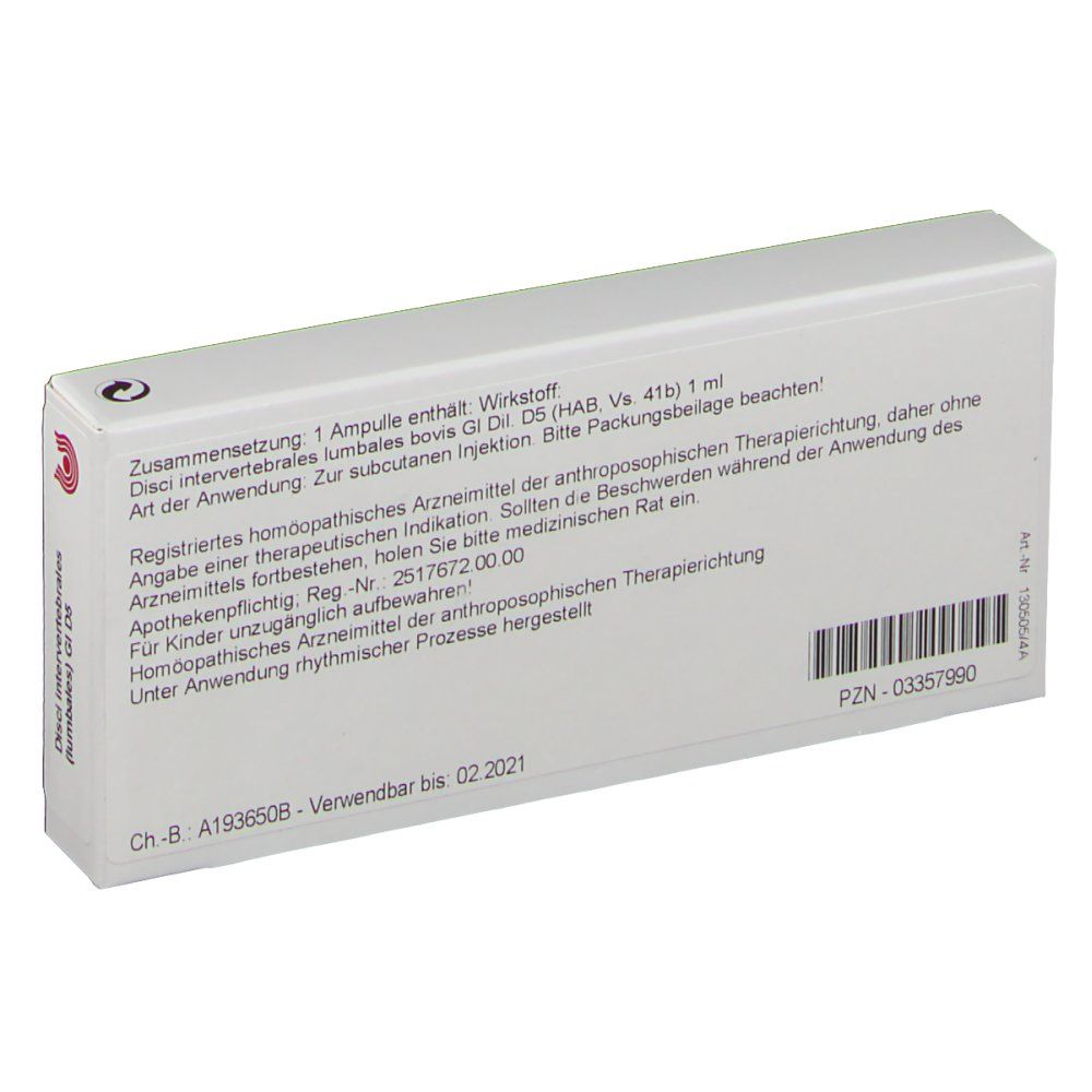 WALA® Disci intervertebrales lumbales Gl D 5
