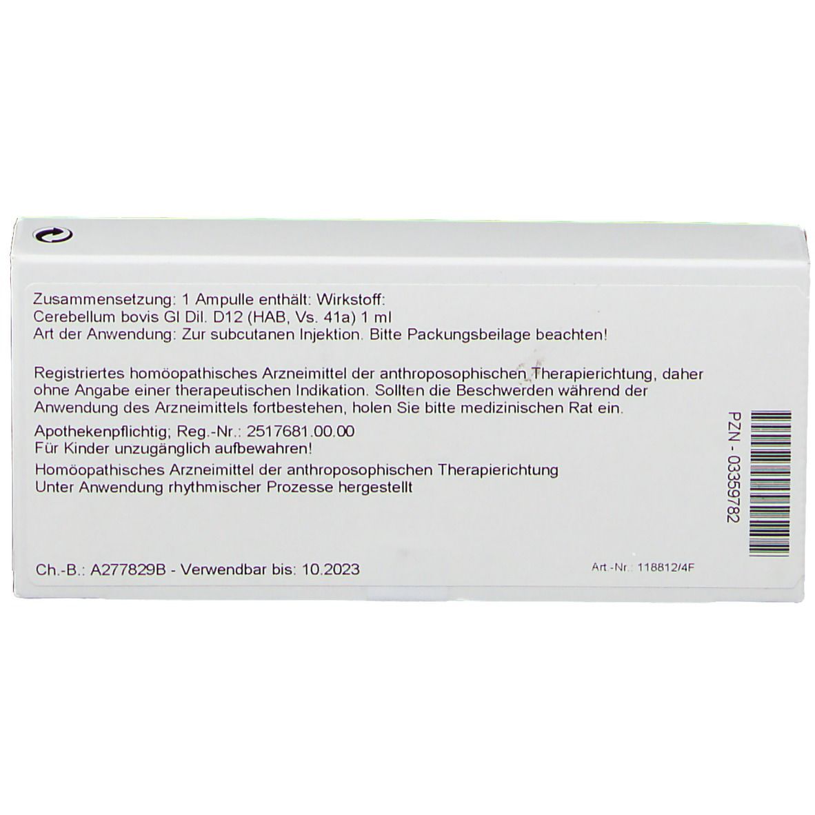 Cerebellum GL D 12 Ampullen 10x1 ml