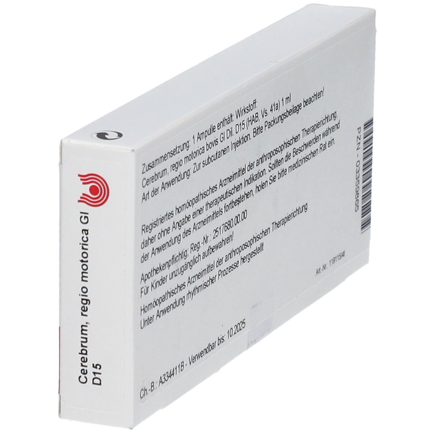 WALA® Cerebrum regio motorica Gl D 15