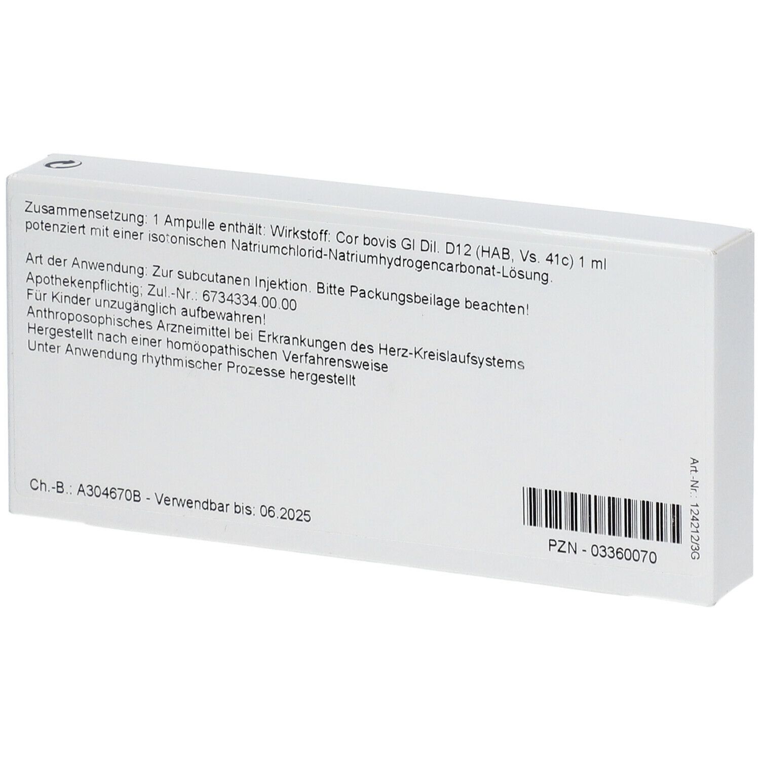 WALA® Cor Gl D 12 Ampullen