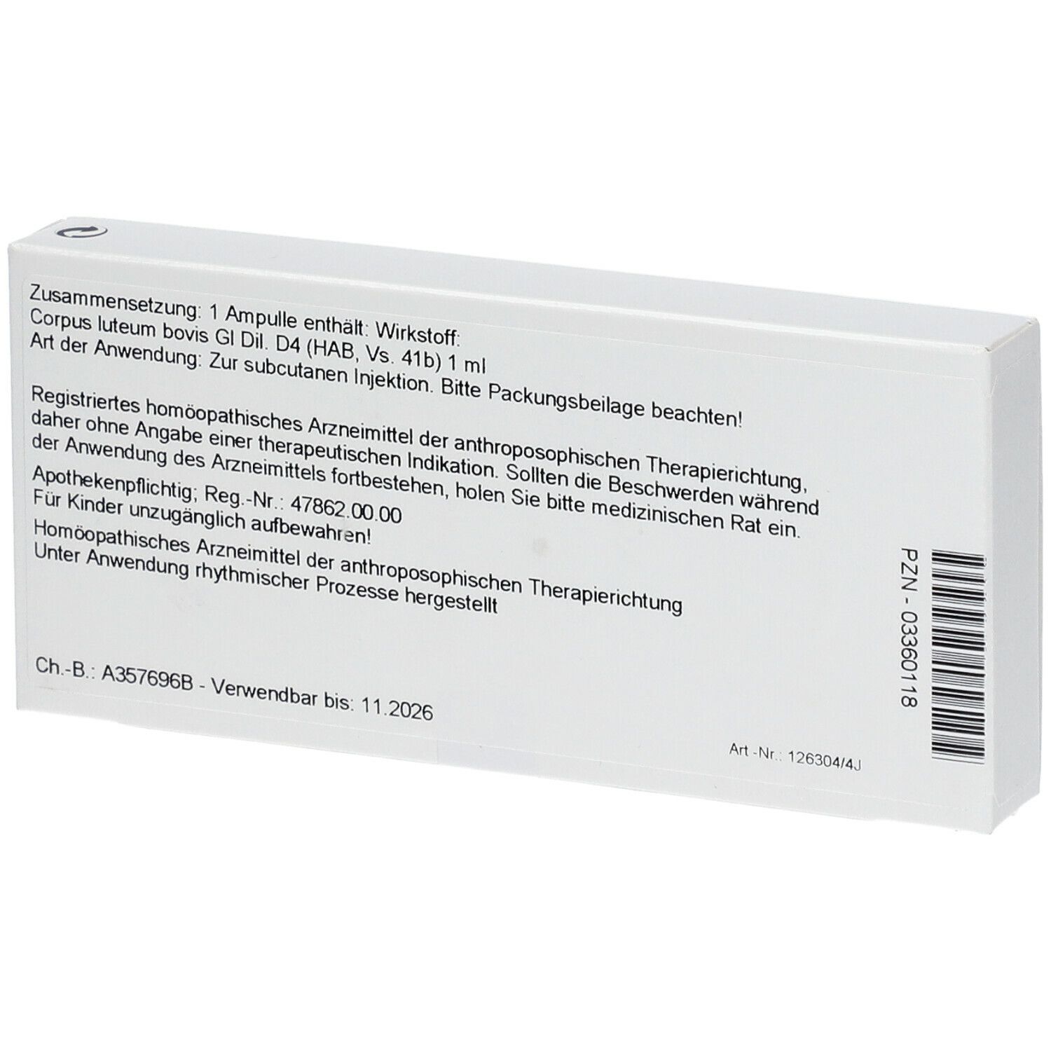 WALA® Corpus luteum Gl D 4