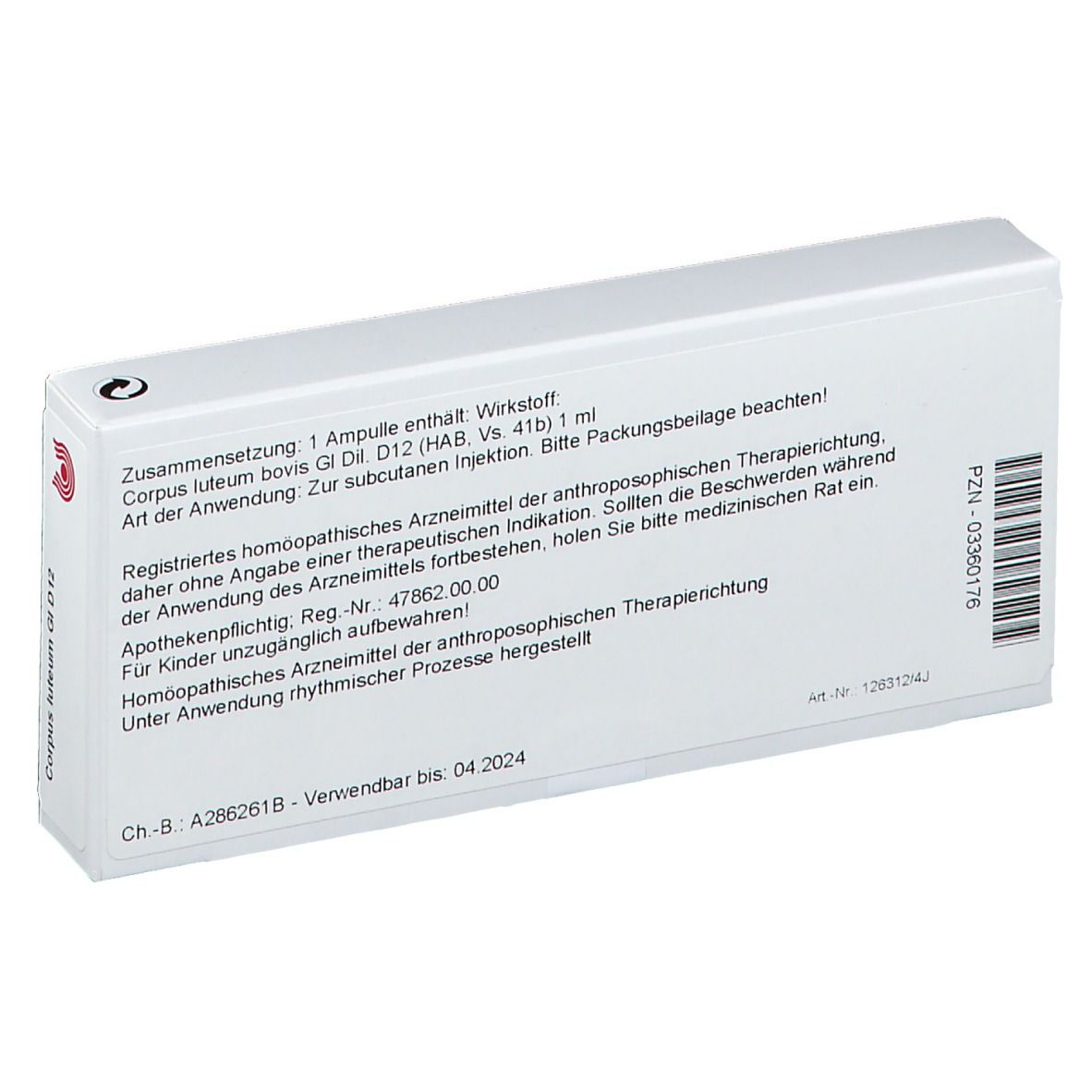 WALA® Corpus luteum Gl D 12