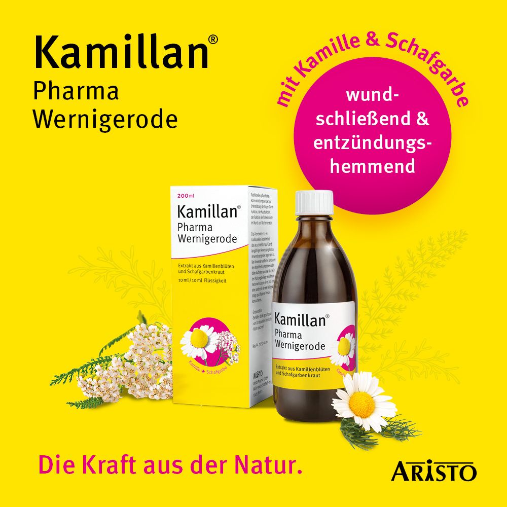 Kamillan® Pharma Wernigerode - Natürlich gegen Entzündungen der Haut- und Schleimhäute – Unterstützt die Wundheilung & lindert den Reiz