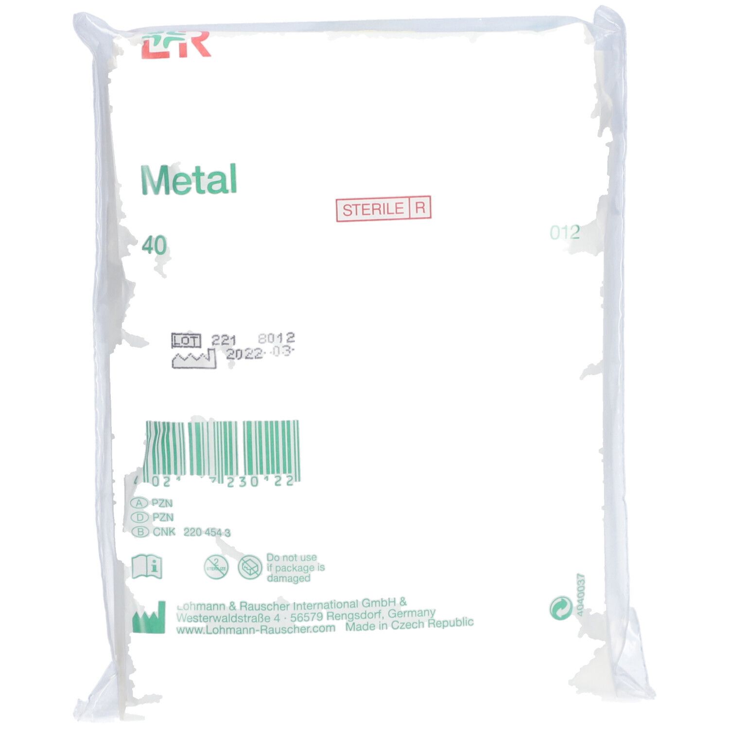 Metalline Verbandtuch 40 x 60 cm