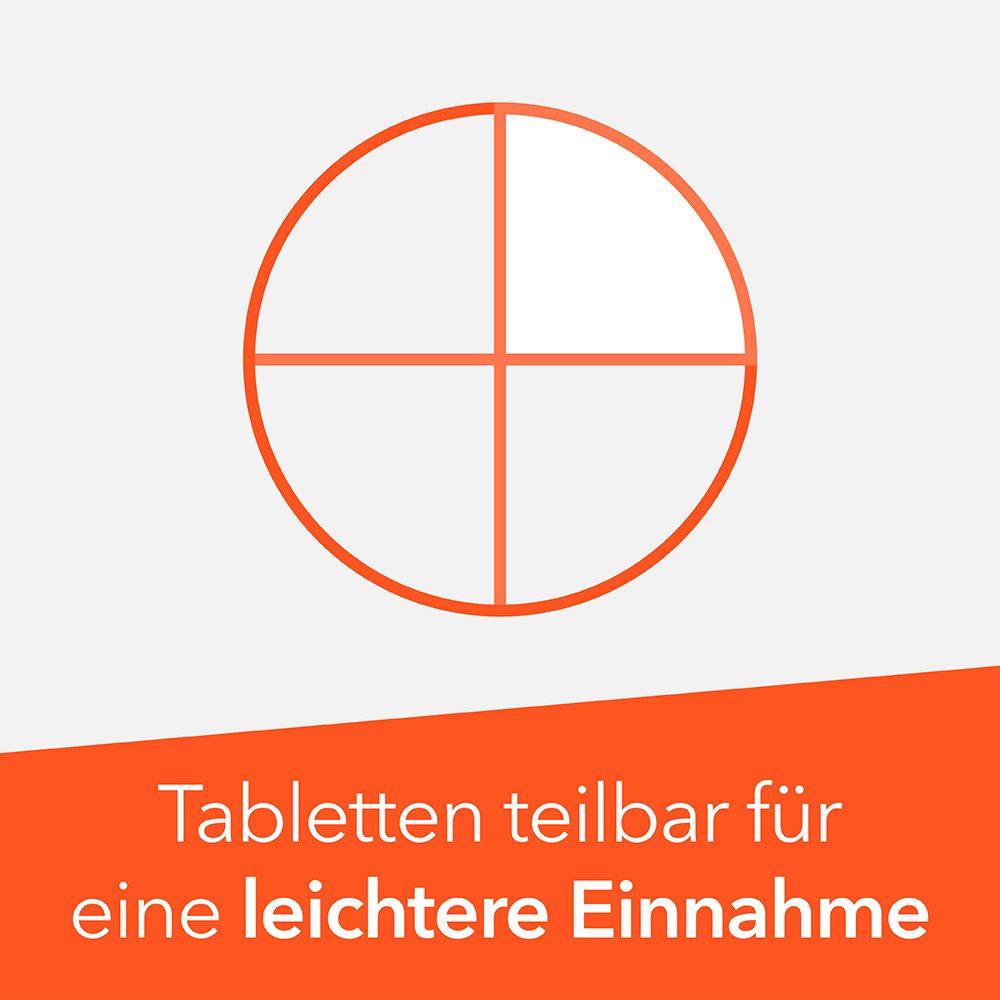 Symbol für teilbare Tabletten.