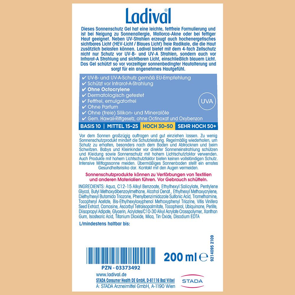 Ladival® Allergische Haut Sonnenschutz Gel LSF 30