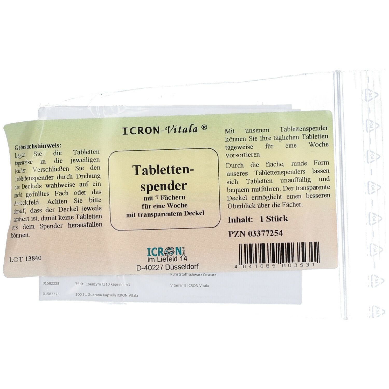 ICRON-Vital Tablettenspender mit 7-Fächer