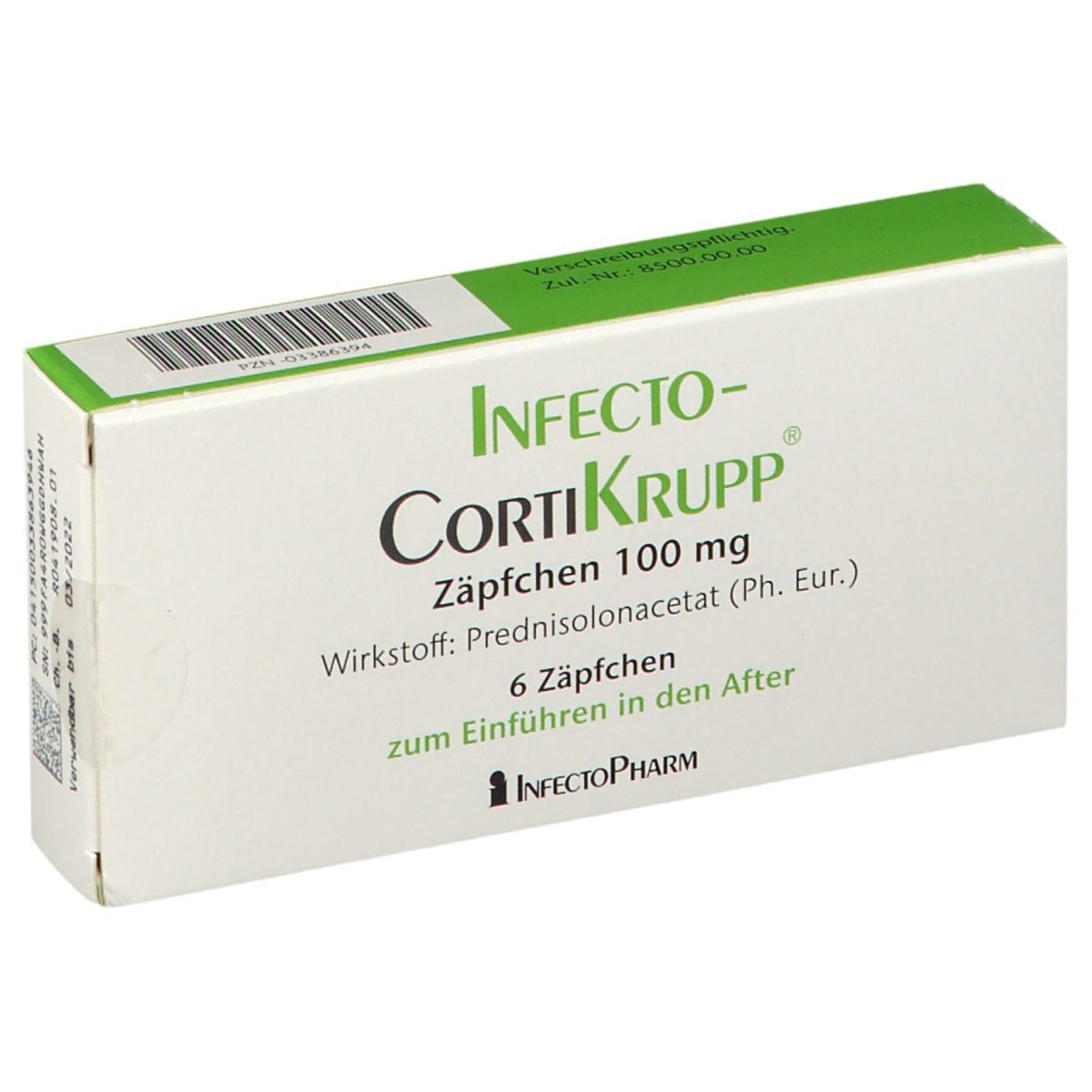 Infectocortikrupp Zäpfchen 6 St Suppositorien