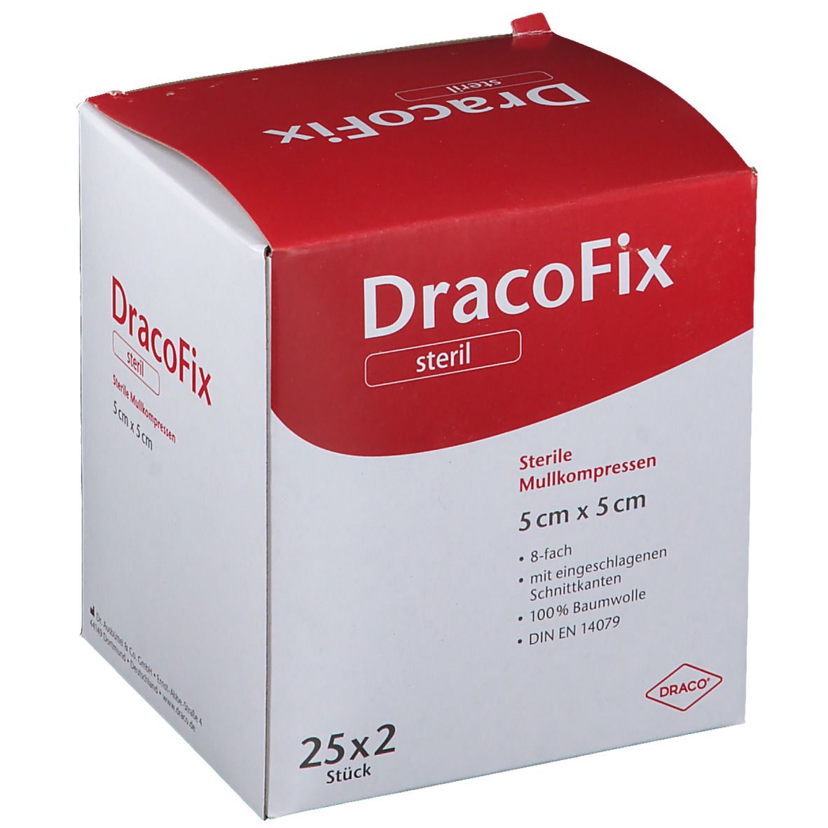 DracoFix Mullkompressen 5 x 5 cm, steril