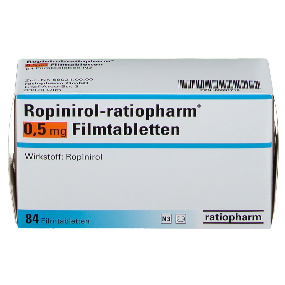 Ropinirol-ratiopharm® 0,5 mg