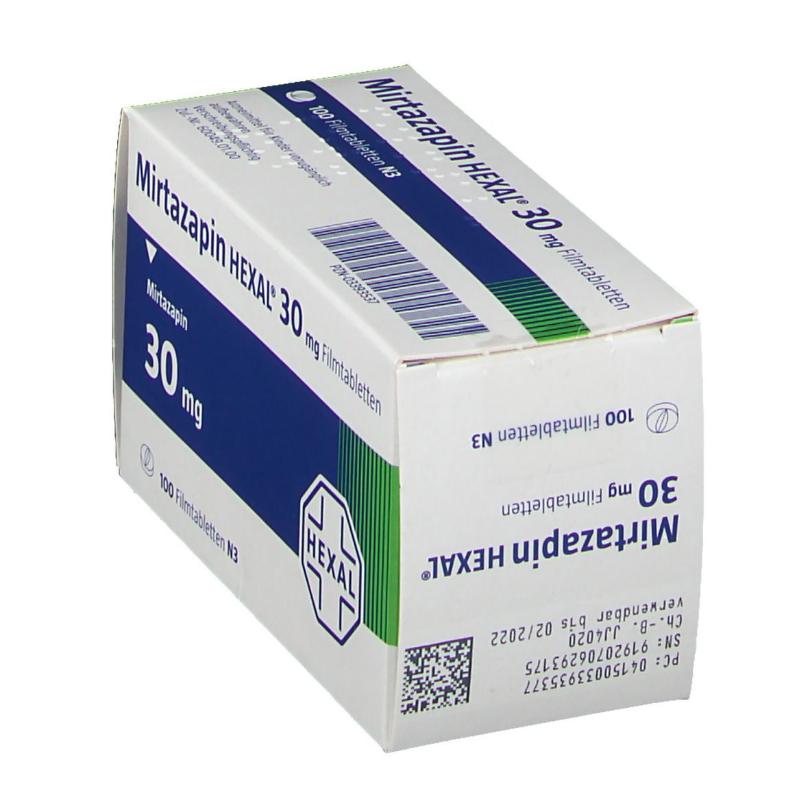 Mirtazapin Hexal 30 mg Filmtabletten 100 St