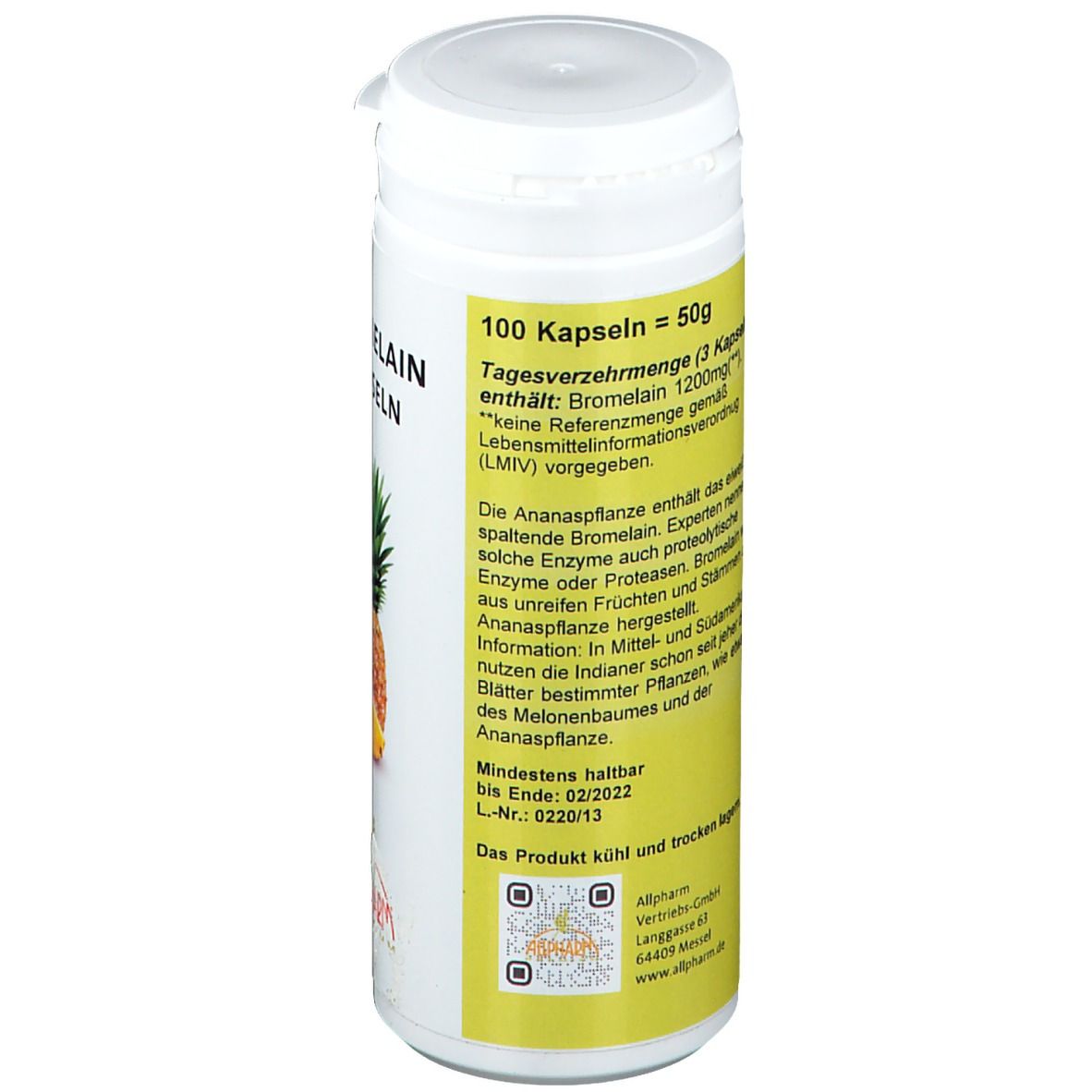 Bromelain Enzym Kapseln 100 St Shop Apotheke