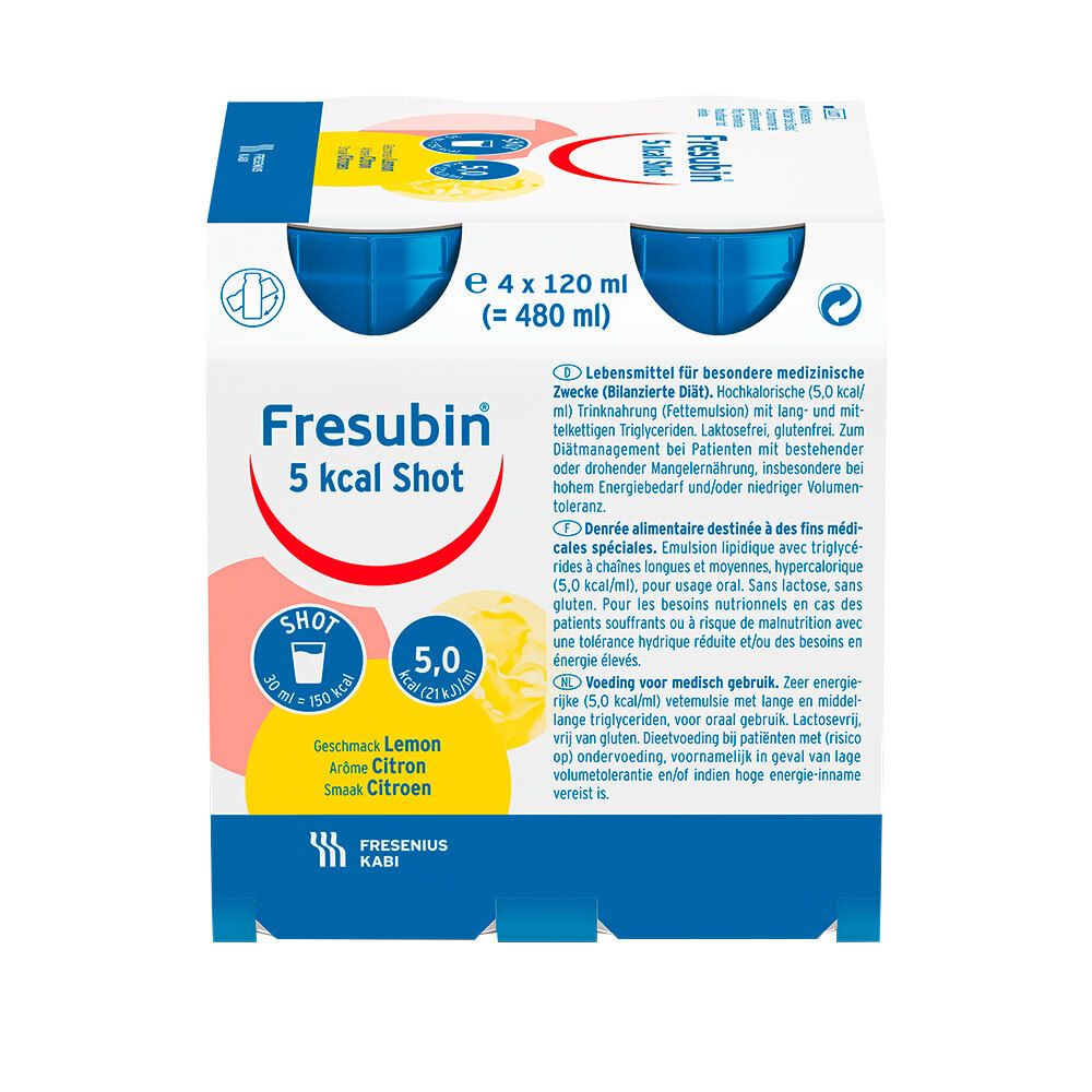 Fresubin 5 kcal Shot Lemon Lösung 4x120 ml