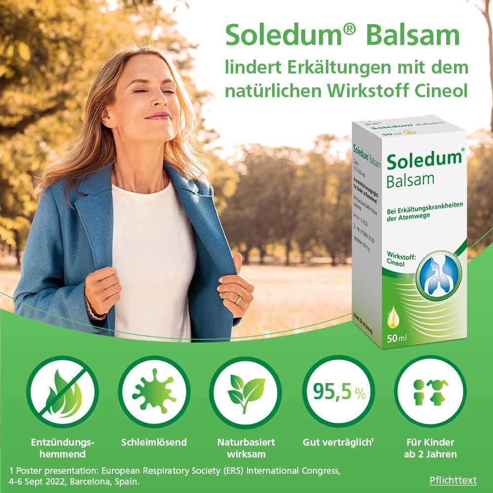 Soledum® Balsam bei Erkältungskrankheiten der Atemwege