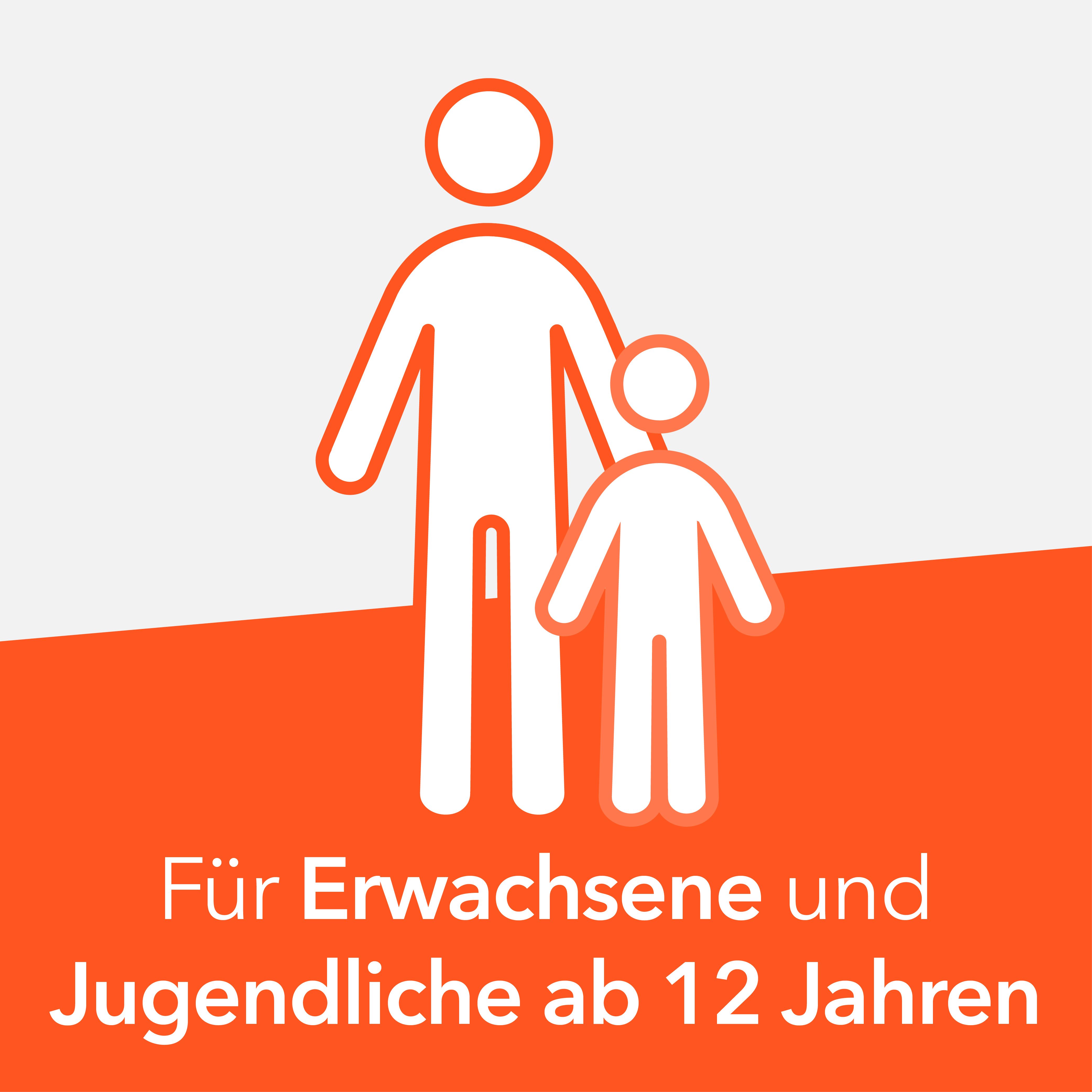 Symbole für Erwachsene und Jugendliche ab 12 Jahren.