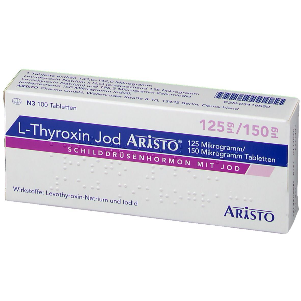 L-Thyroxin Jod Aristo® 125 µg/150 µg
