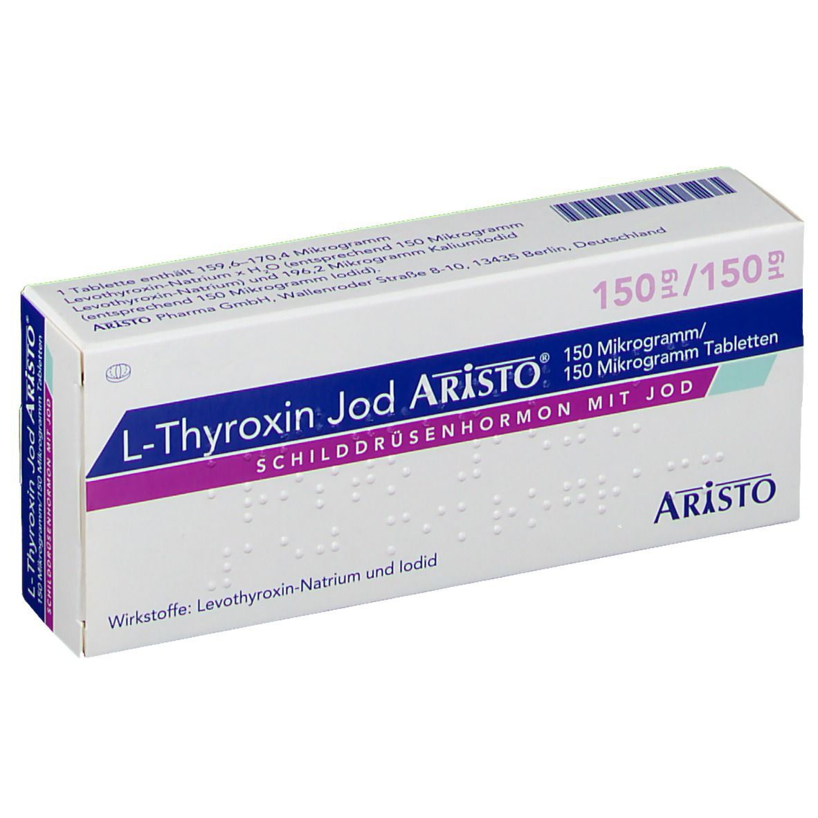 L-Thyroxin Jod Aristo® 150 µg/150 µg