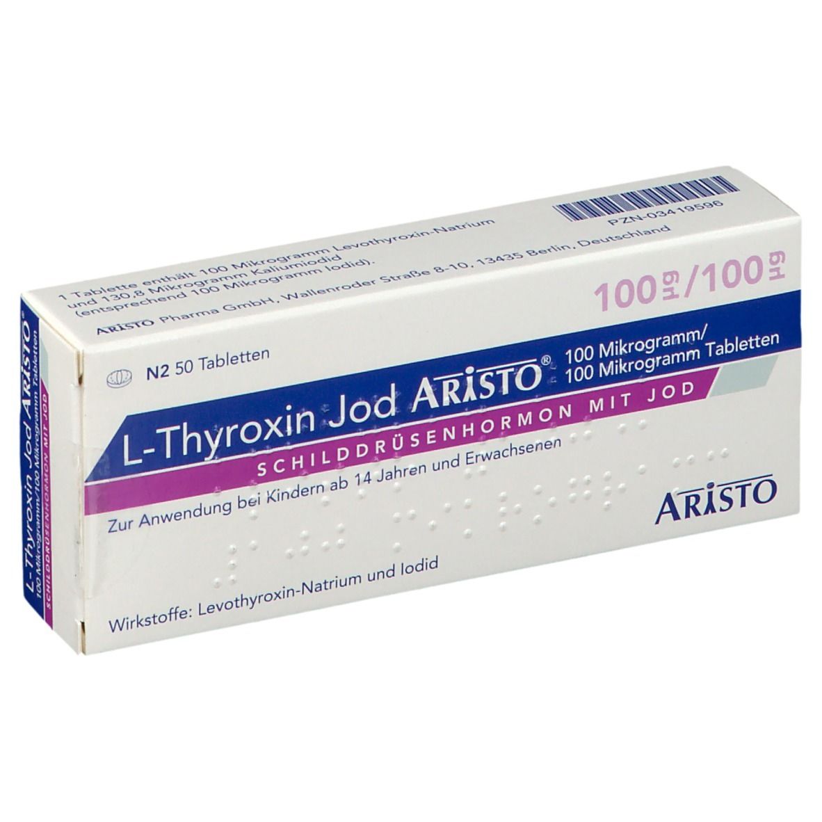 L-Thyroxin Jod Aristo 100 µg/100 µg
