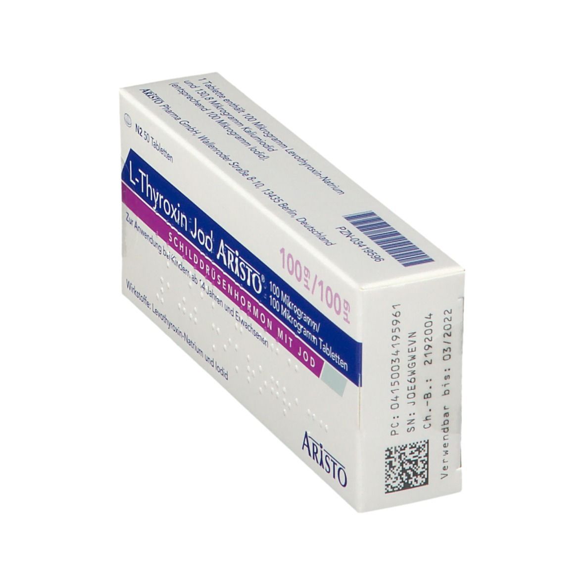 L-Thyroxin Jod Aristo 100 µg/100 µg