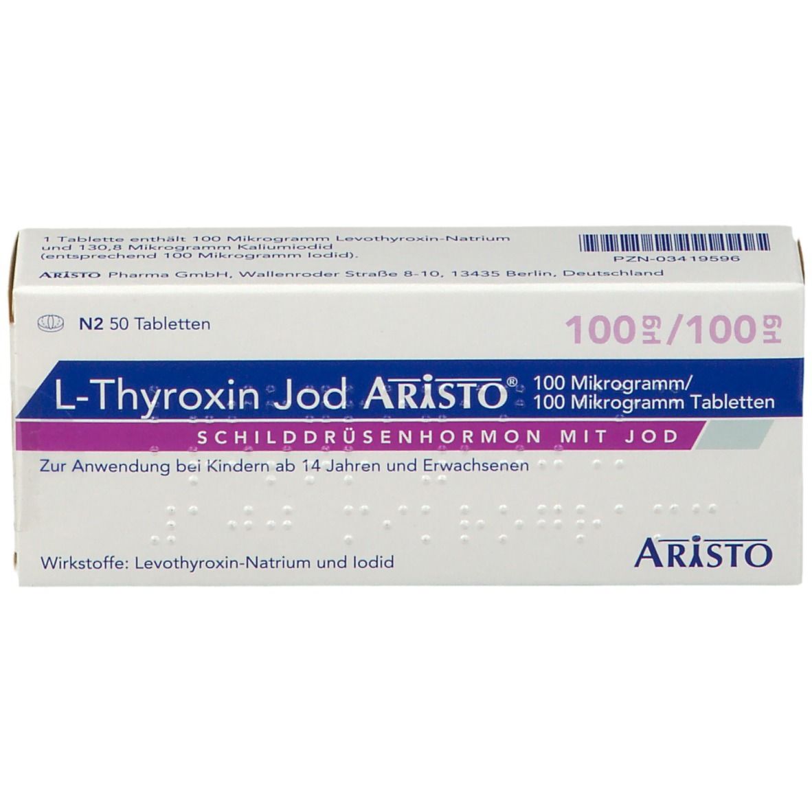 L-Thyroxin Jod Aristo 100 µg/100 µg