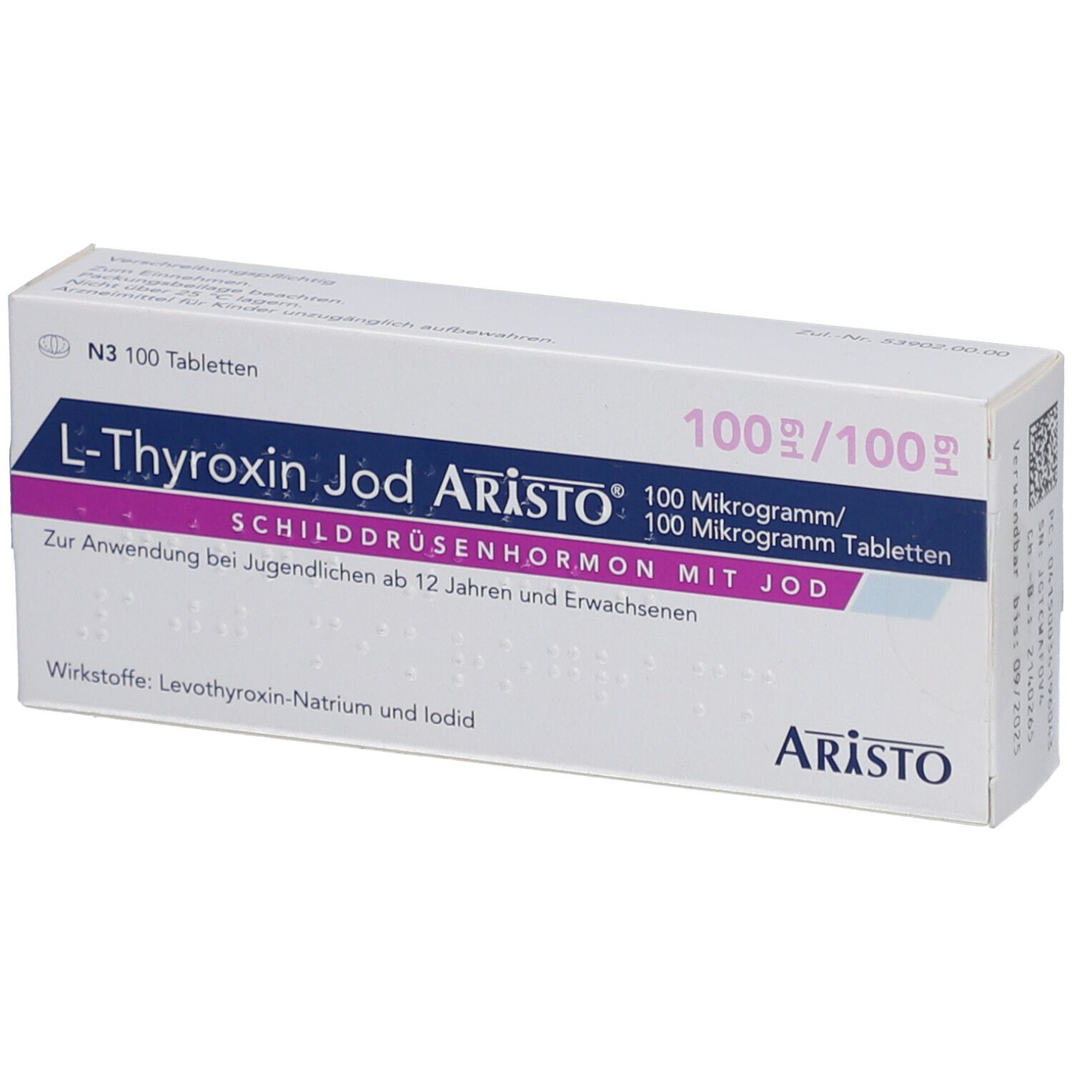 L-THYROXIN Jod Aristo 100 µg/100 µg Tabletten