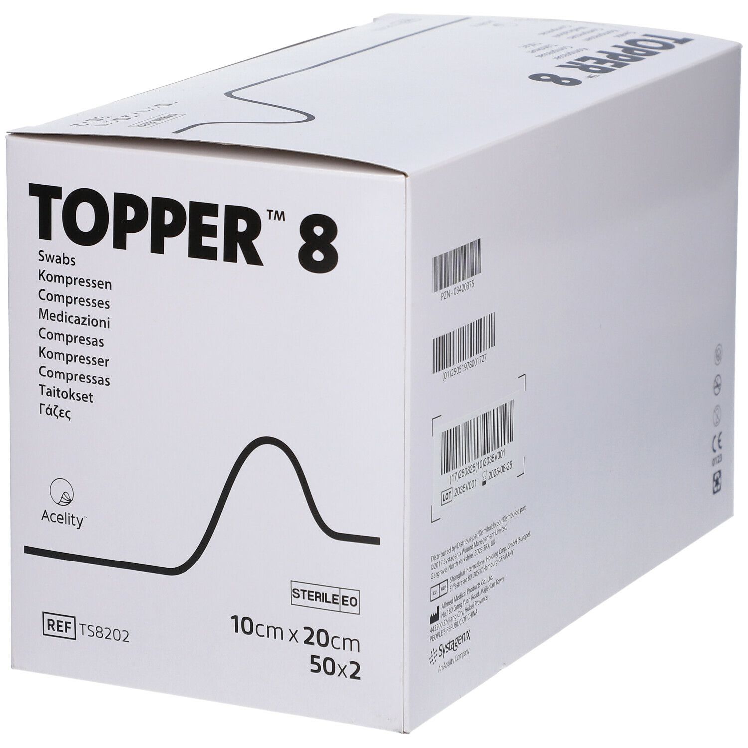 TOPPER® 8 Kompressen steril 10 x 20 cm 50x2 St - Shop Apotheke