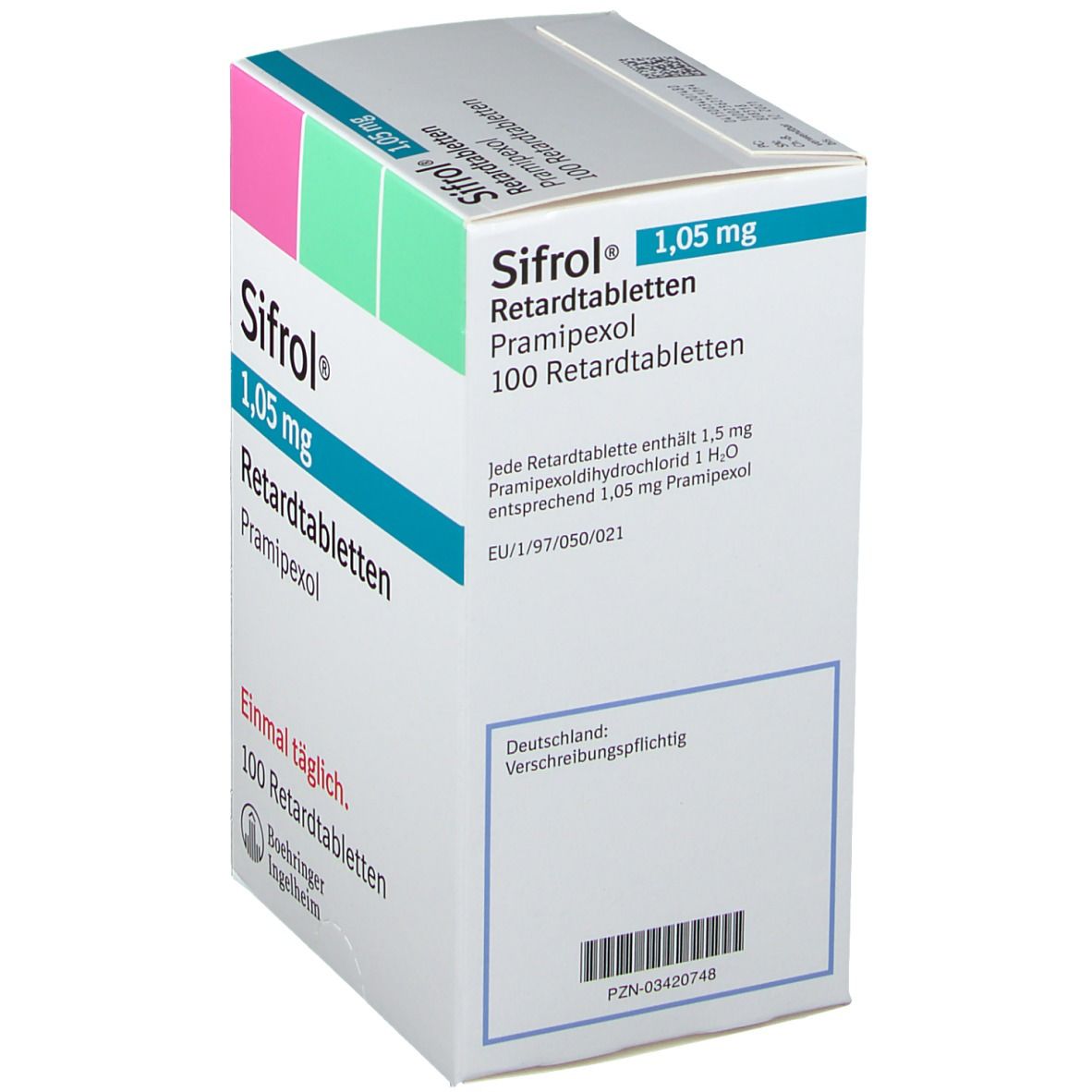 Sifrol 1,05 mg Retardtabletten 100 St Retard-Tabletten